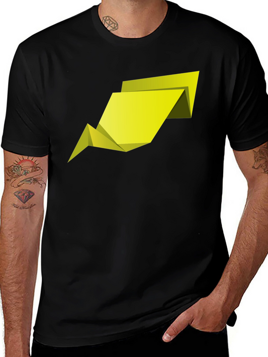 Abstract Geometric Arrow Mens Black T-Shirt