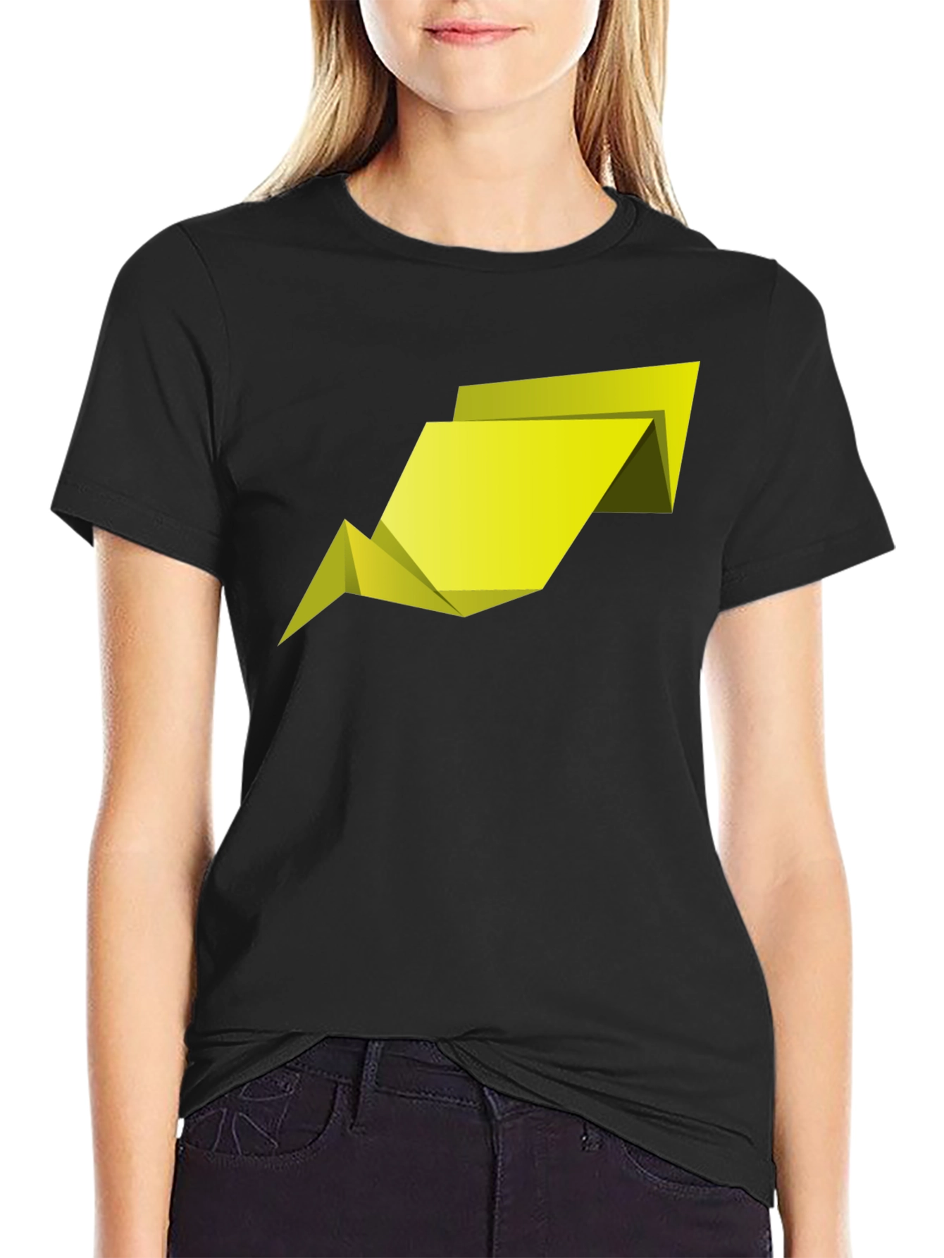 Abstract Geometric Arrow Mens Black T-Shirt