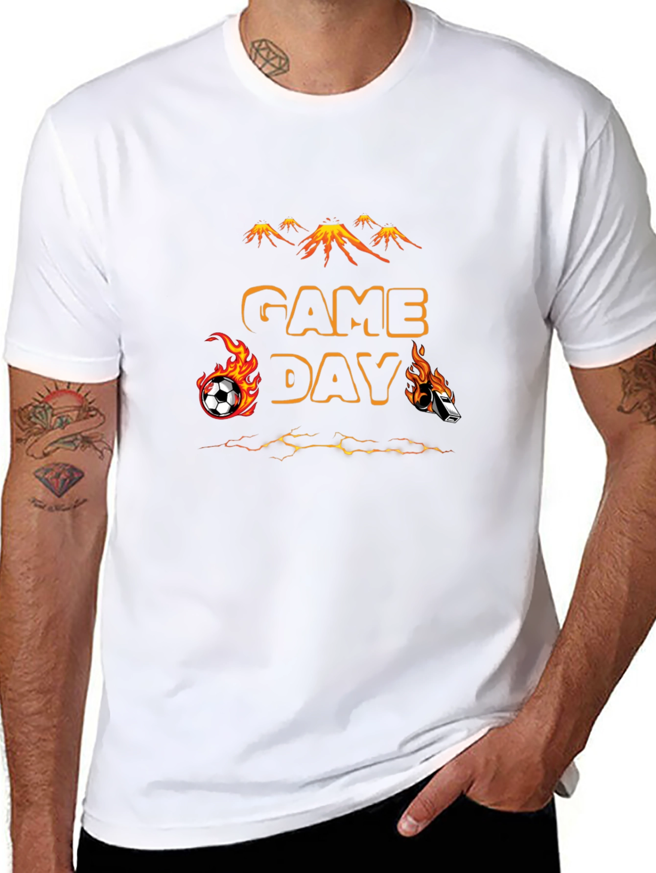 Game Day Soccer T-Shirt - Flaming Sports Design