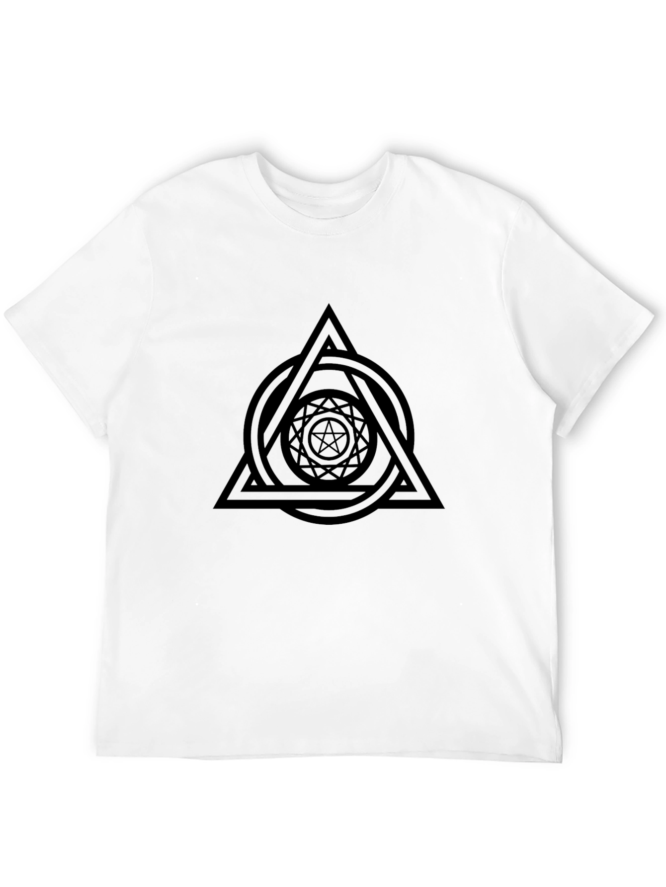 Mystic Symbol Graphic Tee - Black Cotton Blend
