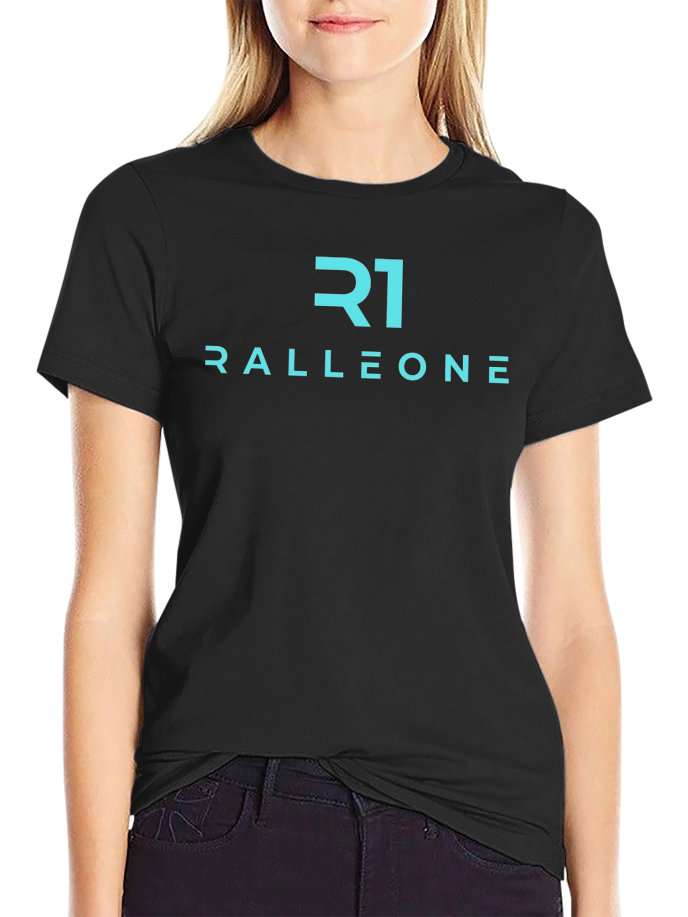 Ralleone Black T-Shirt Modern Casual Wear