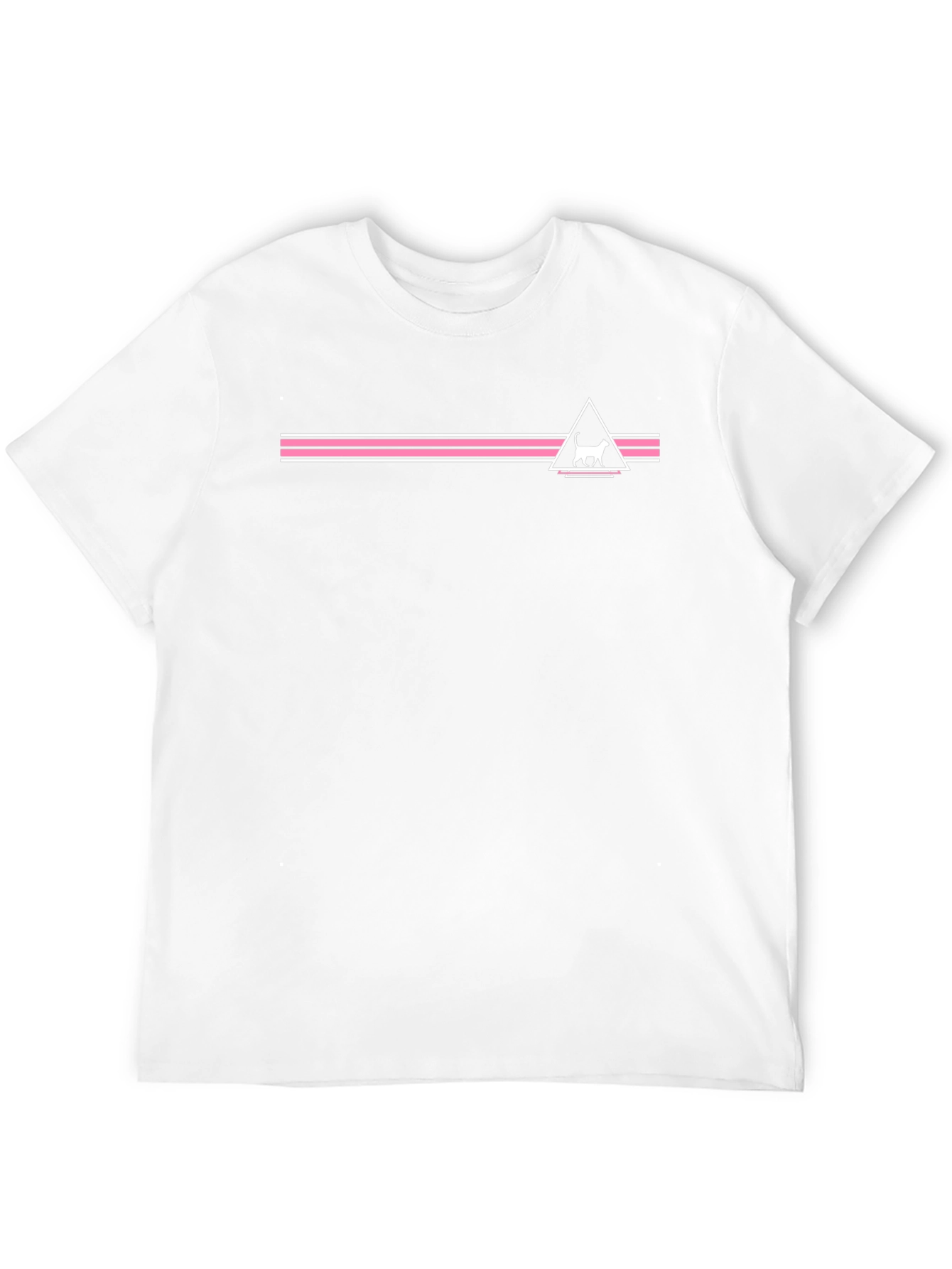 Modern Cat Graphic Tee - Black Cotton Blend