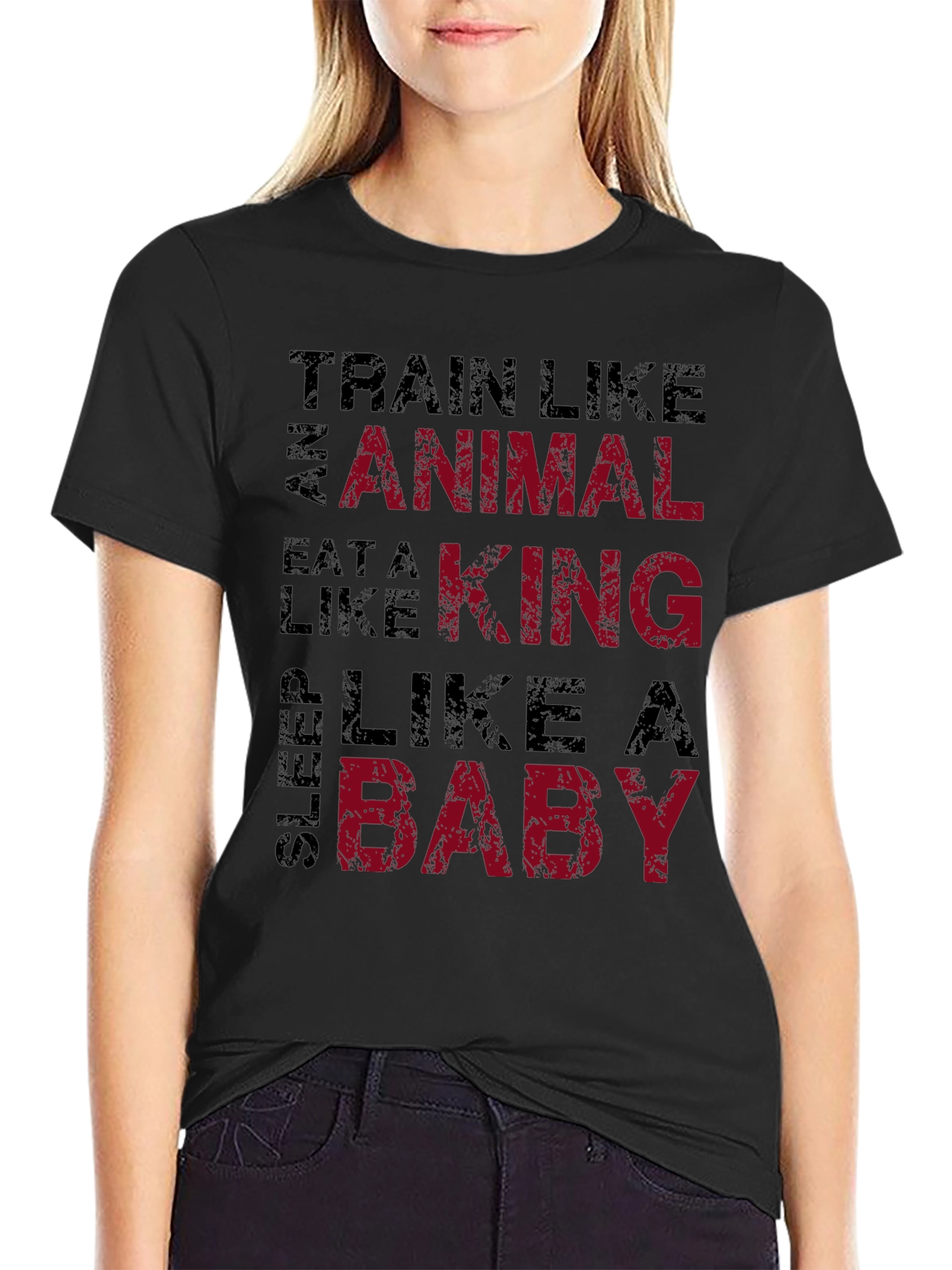 Train Like an Animal Black Graphic Tee