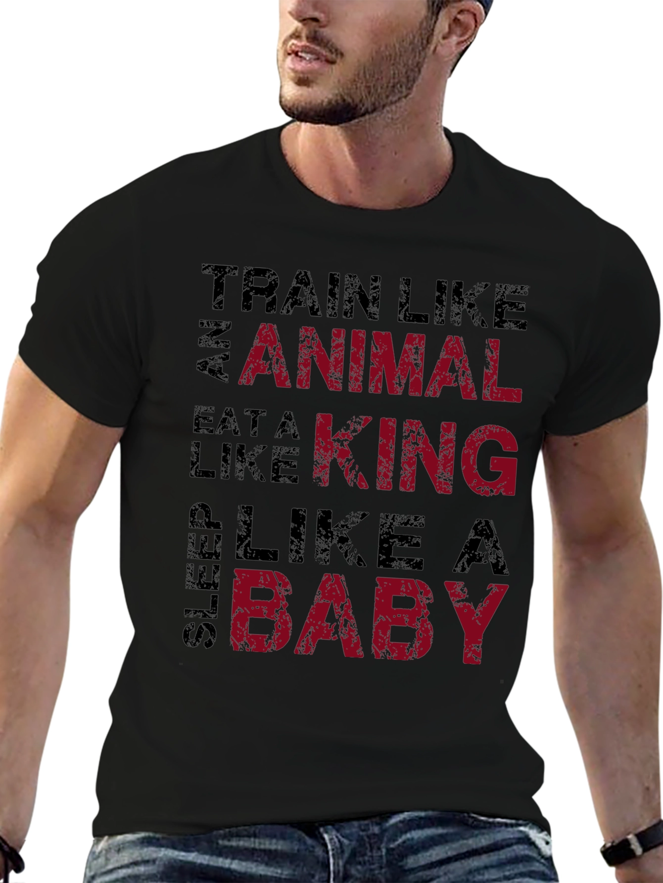 Train Like an Animal Black Graphic Tee