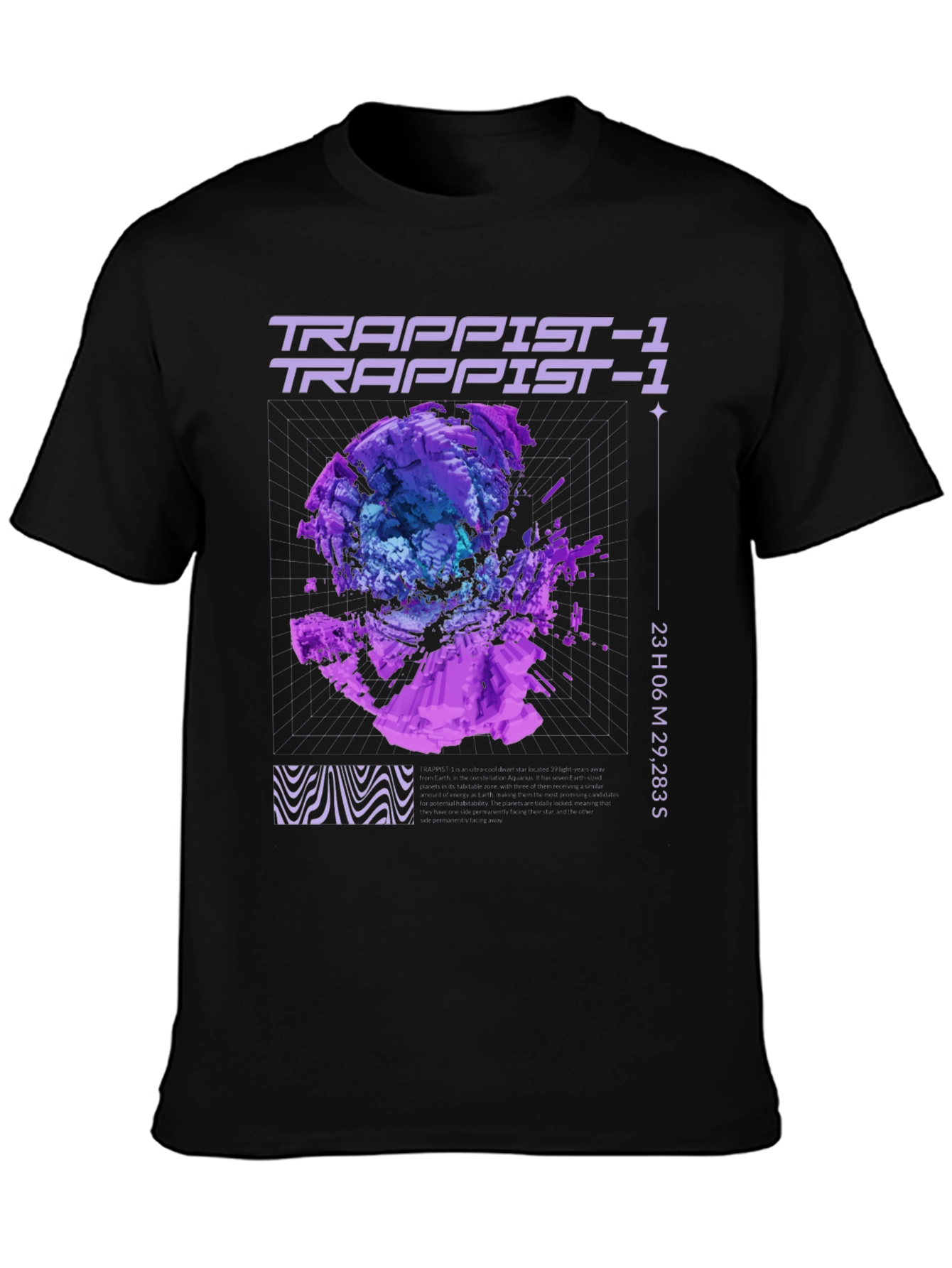 Trappist-1 Graphic Black T-Shirt
