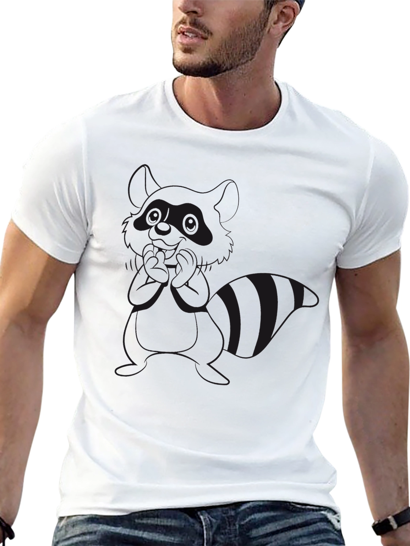 Mens Black Crew Neck Short Sleeve T-Shirt