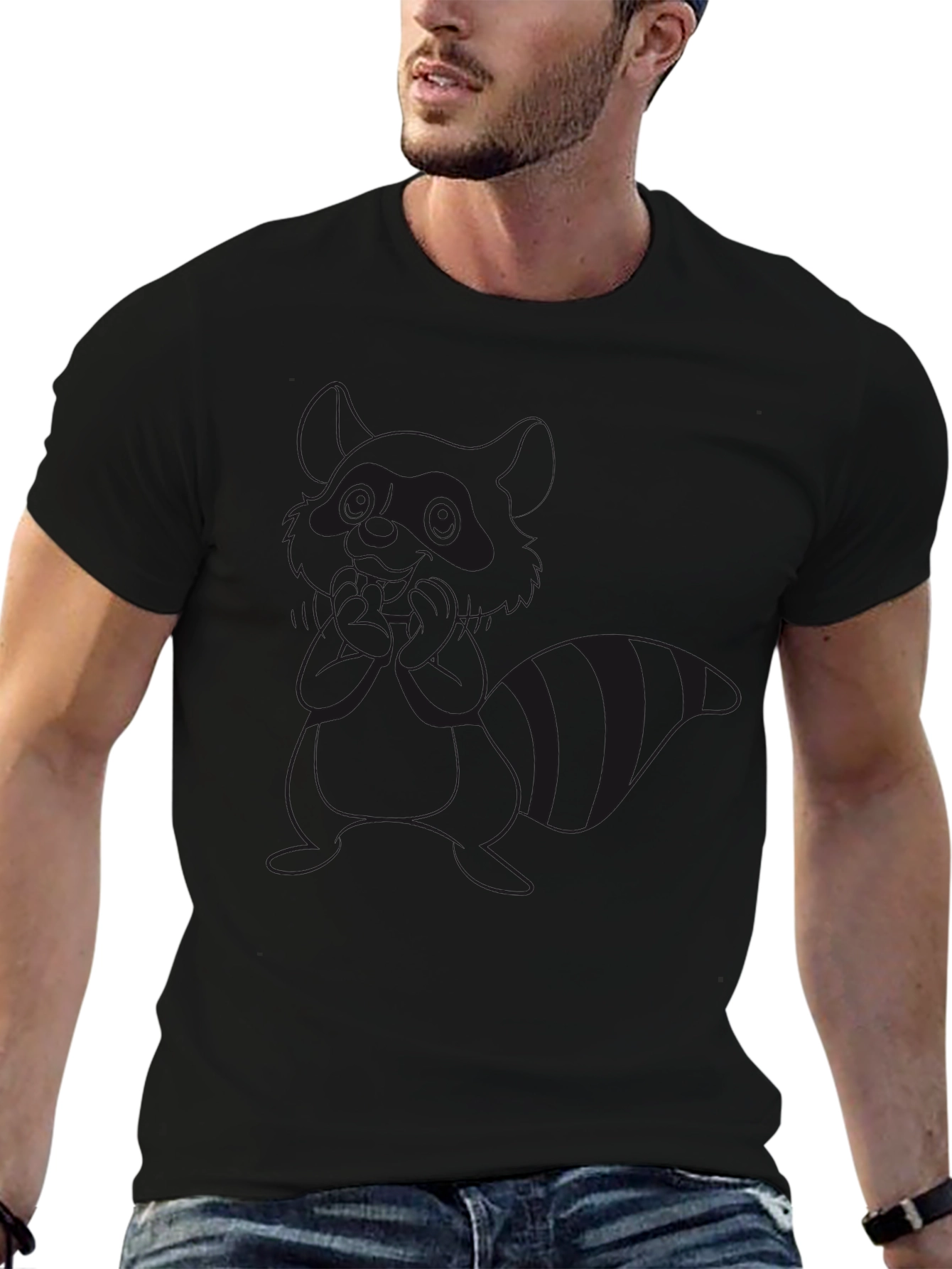 Mens Black Crew Neck Short Sleeve T-Shirt
