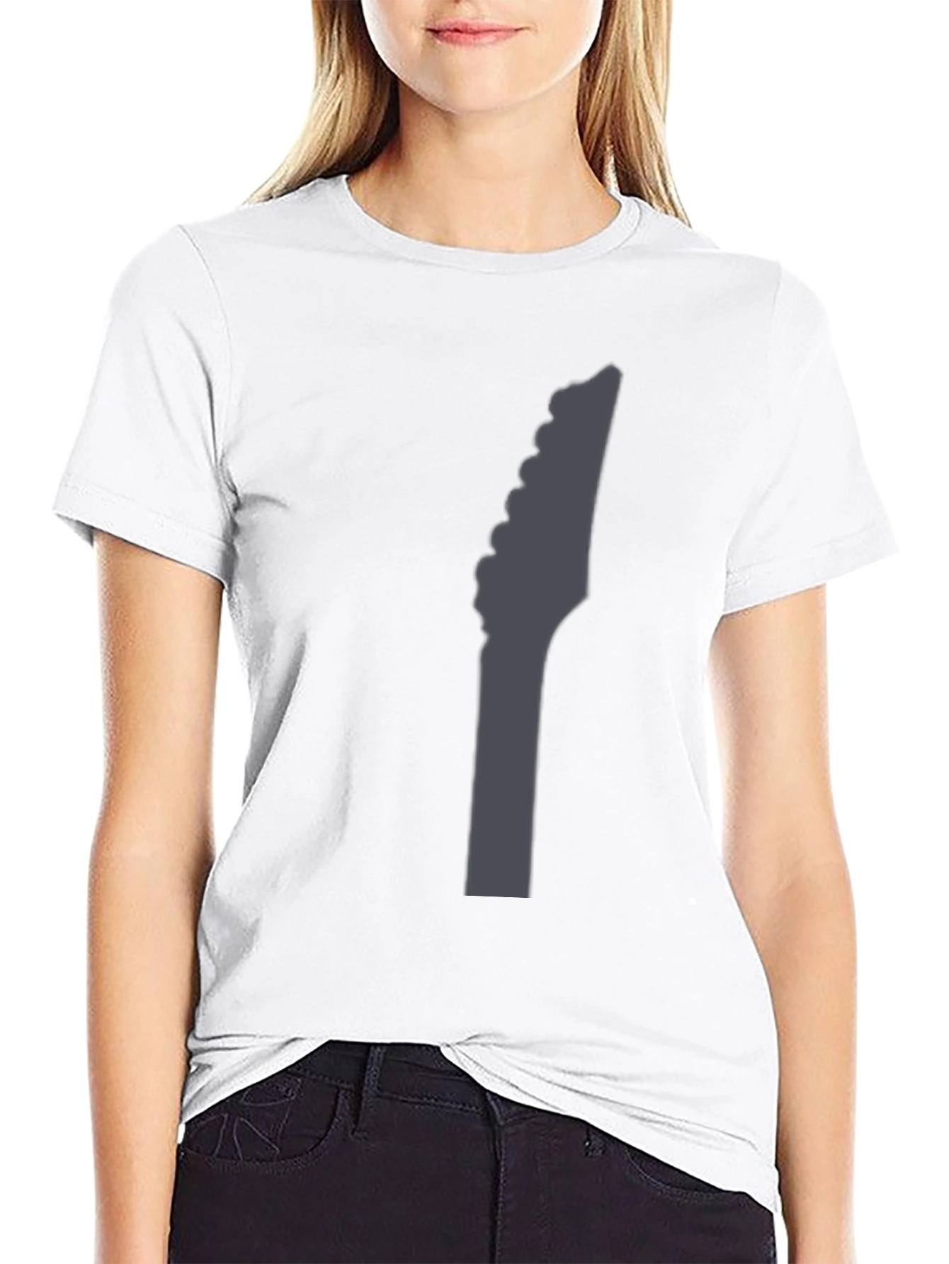Guitar Headstock Graphic Black T-Shirt
