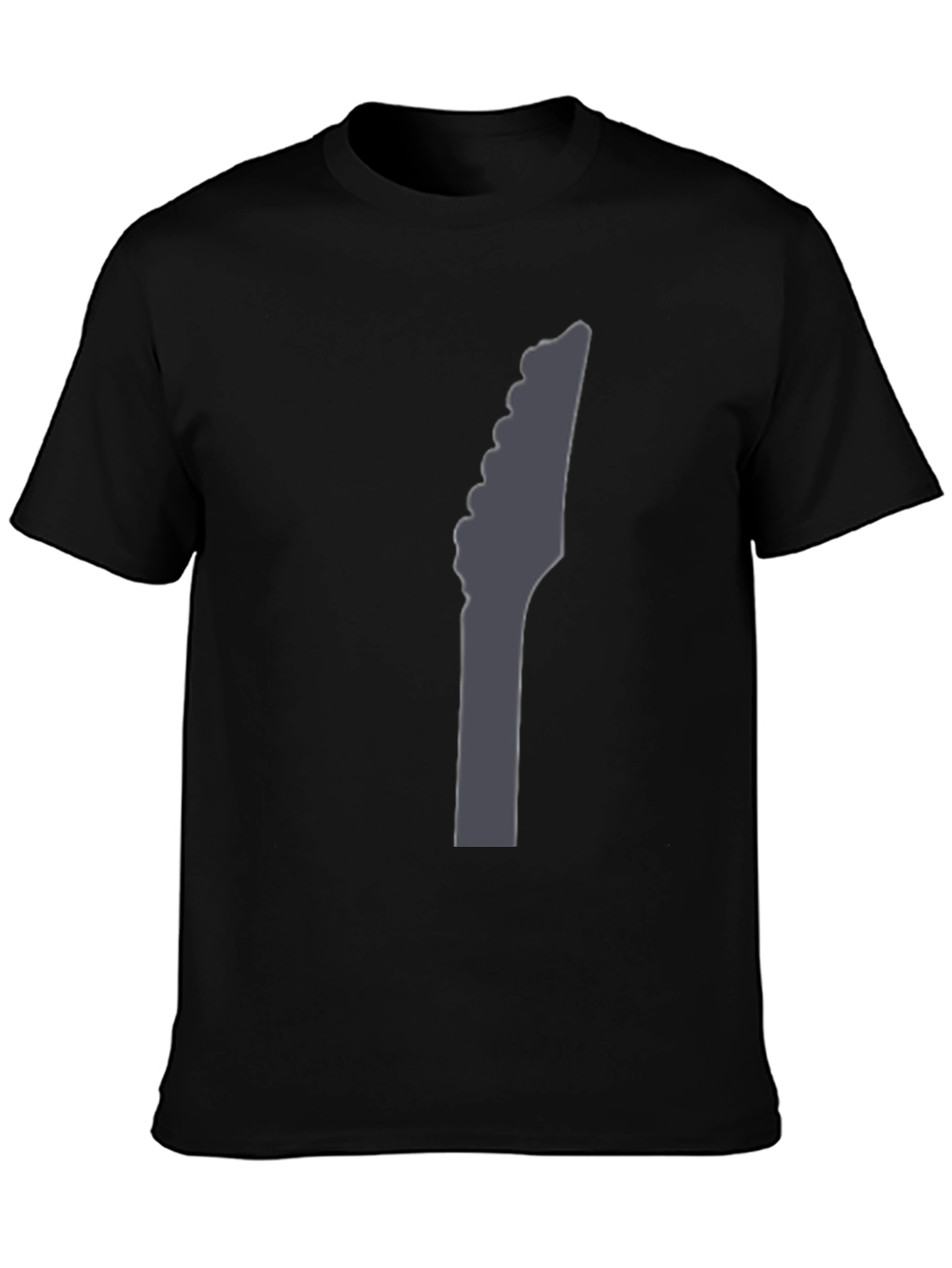 Guitar Headstock Graphic Black T-Shirt