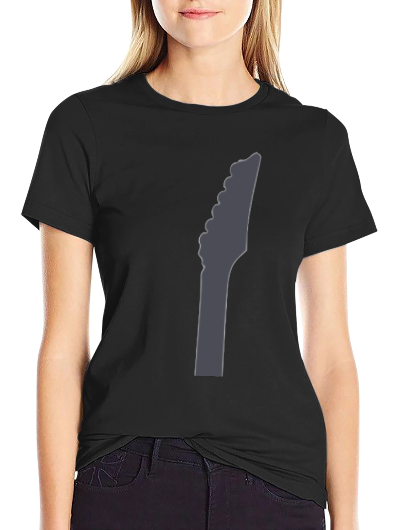 Guitar Headstock Graphic Black T-Shirt