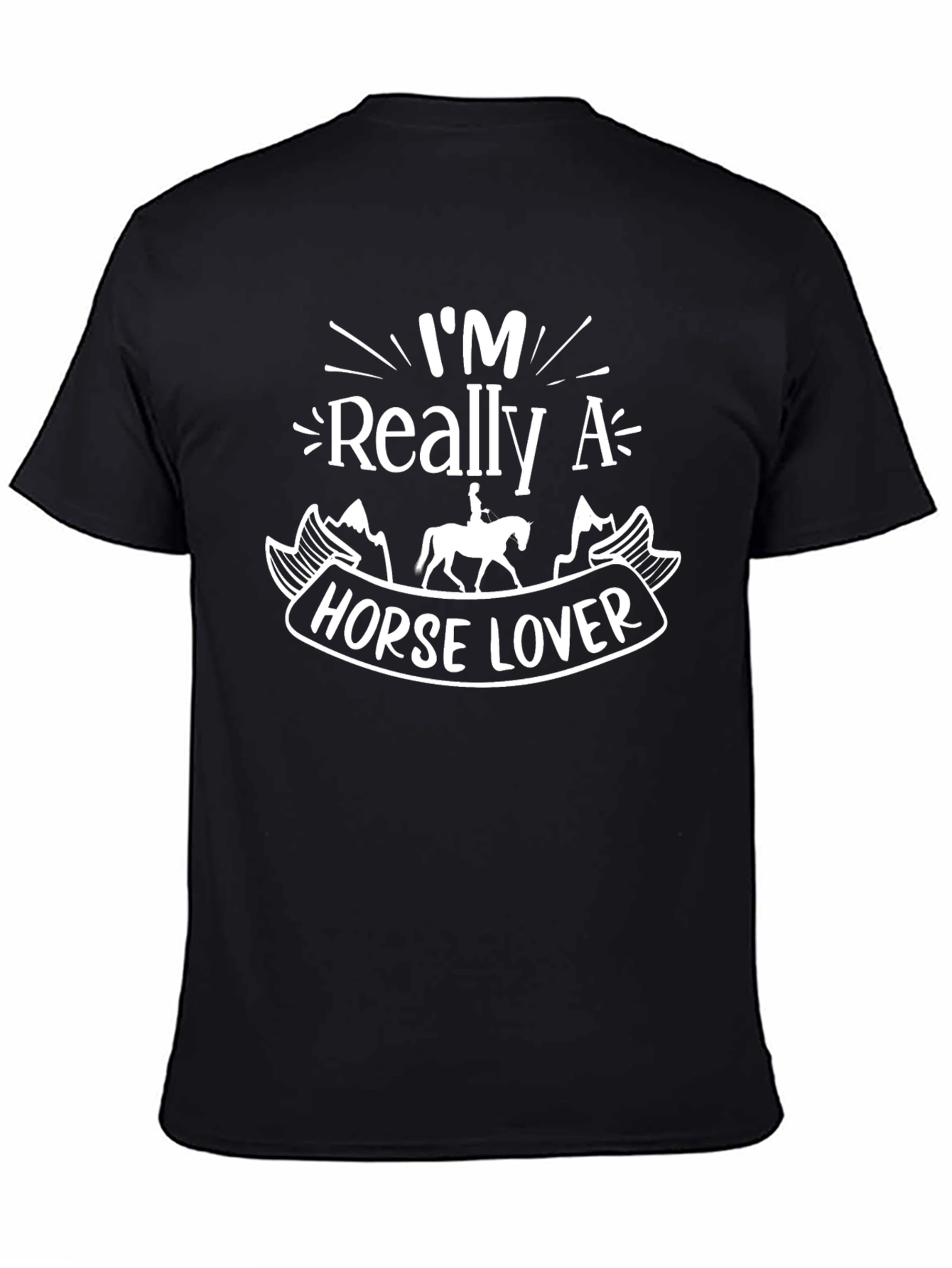 Horse Lover T-Shirt - Black - Equestrian Gift