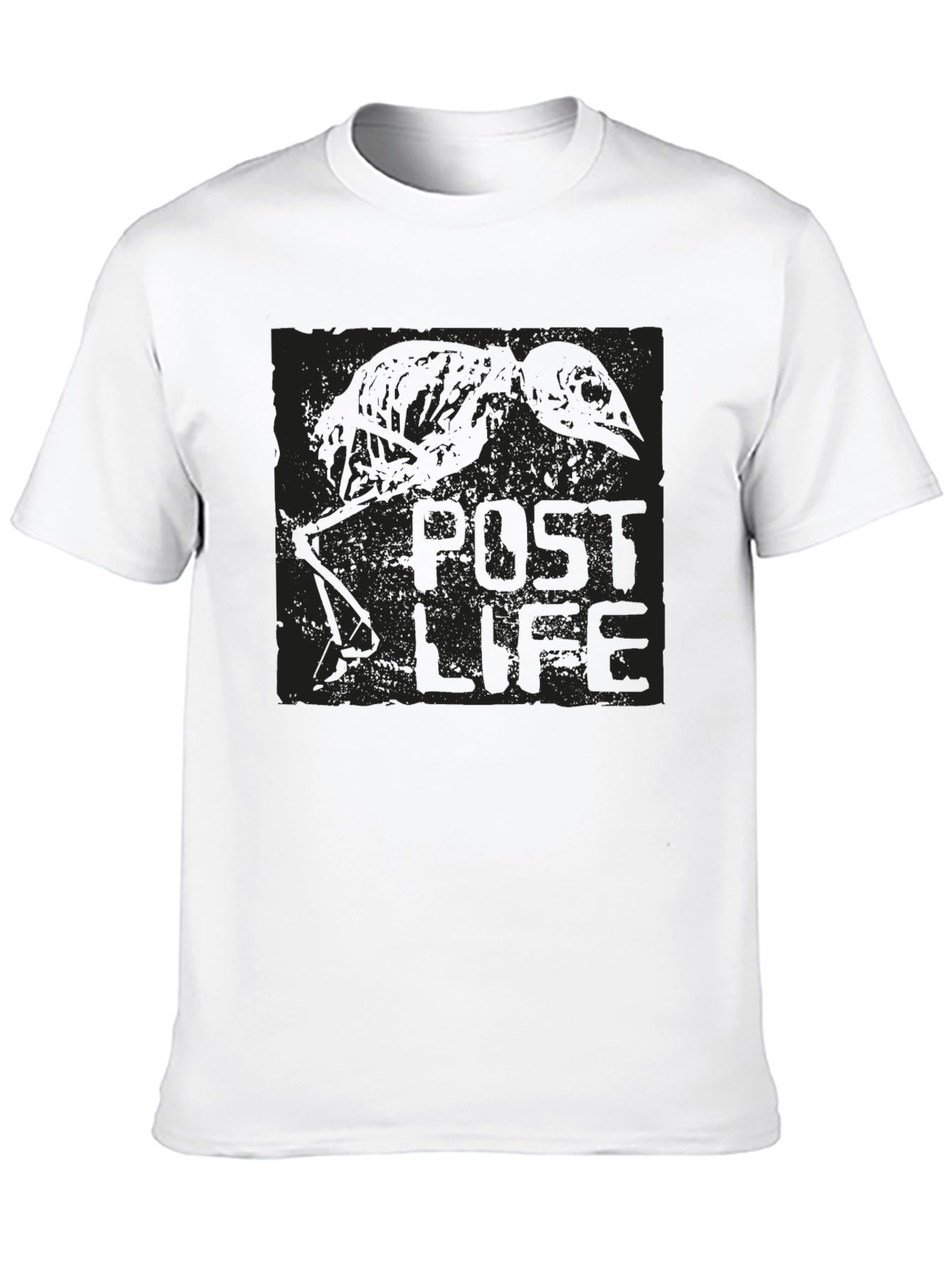 Post Life Black Graphic Tee - Mens Casual T-Shirt