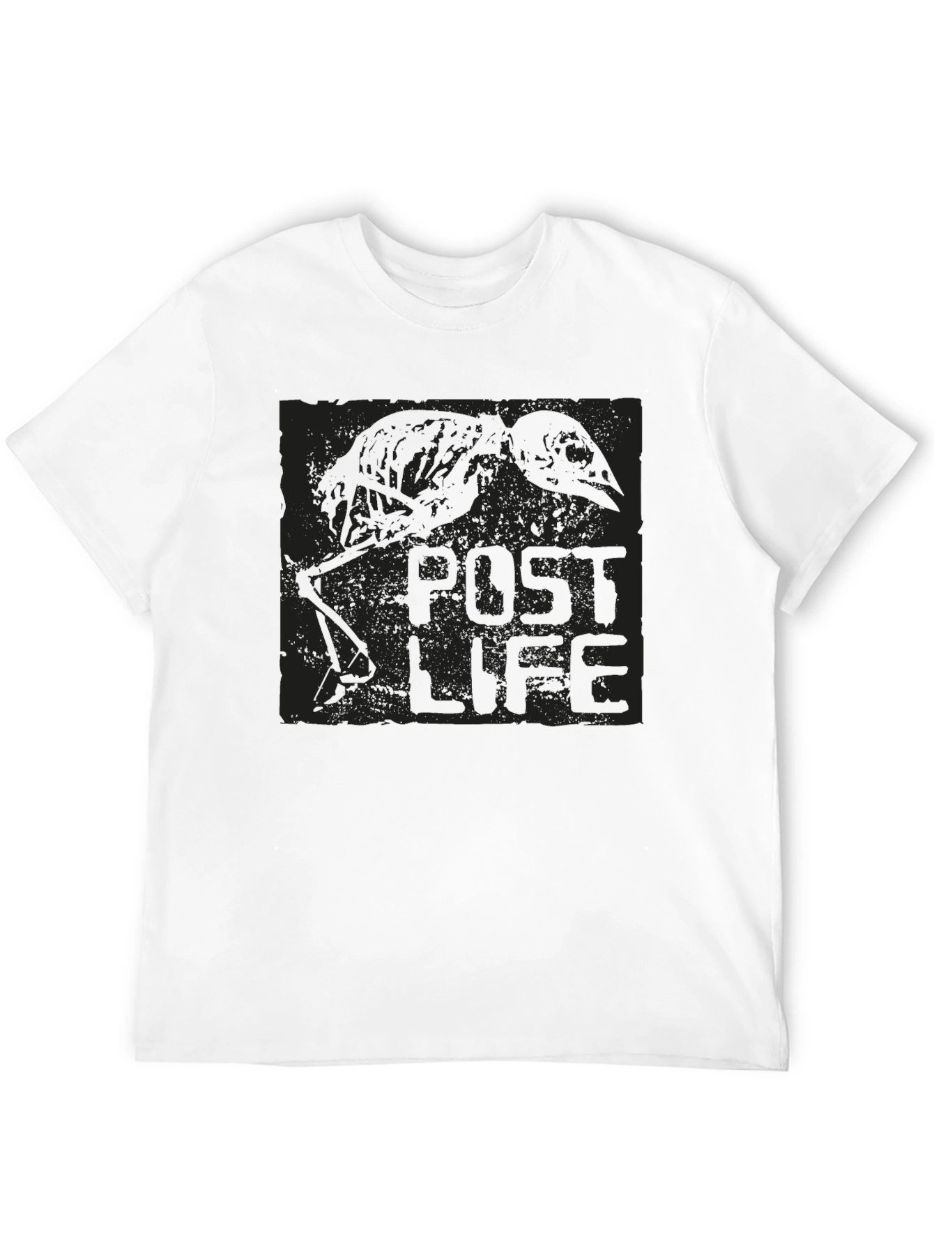 Post Life Black Graphic Tee - Mens Casual T-Shirt
