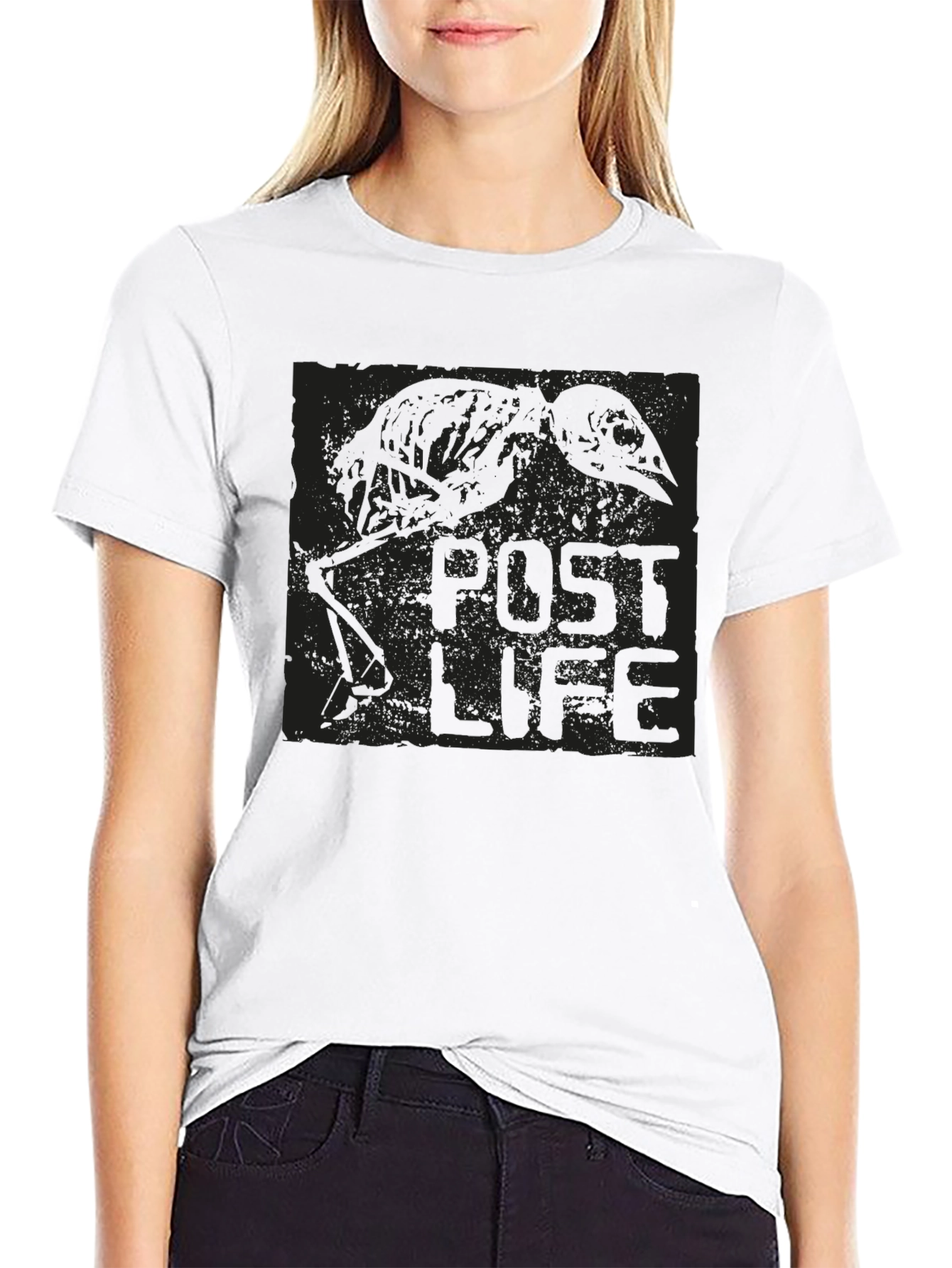 Post Life Black Graphic Tee - Mens Casual T-Shirt