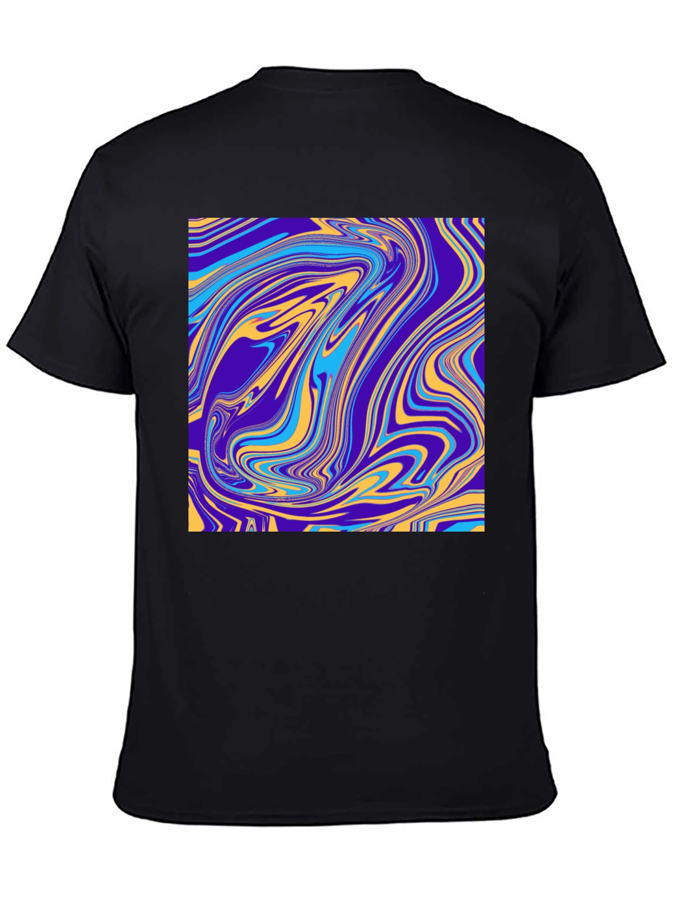 Abstract Swirl Graphic Tee - Modern Artistic Design
