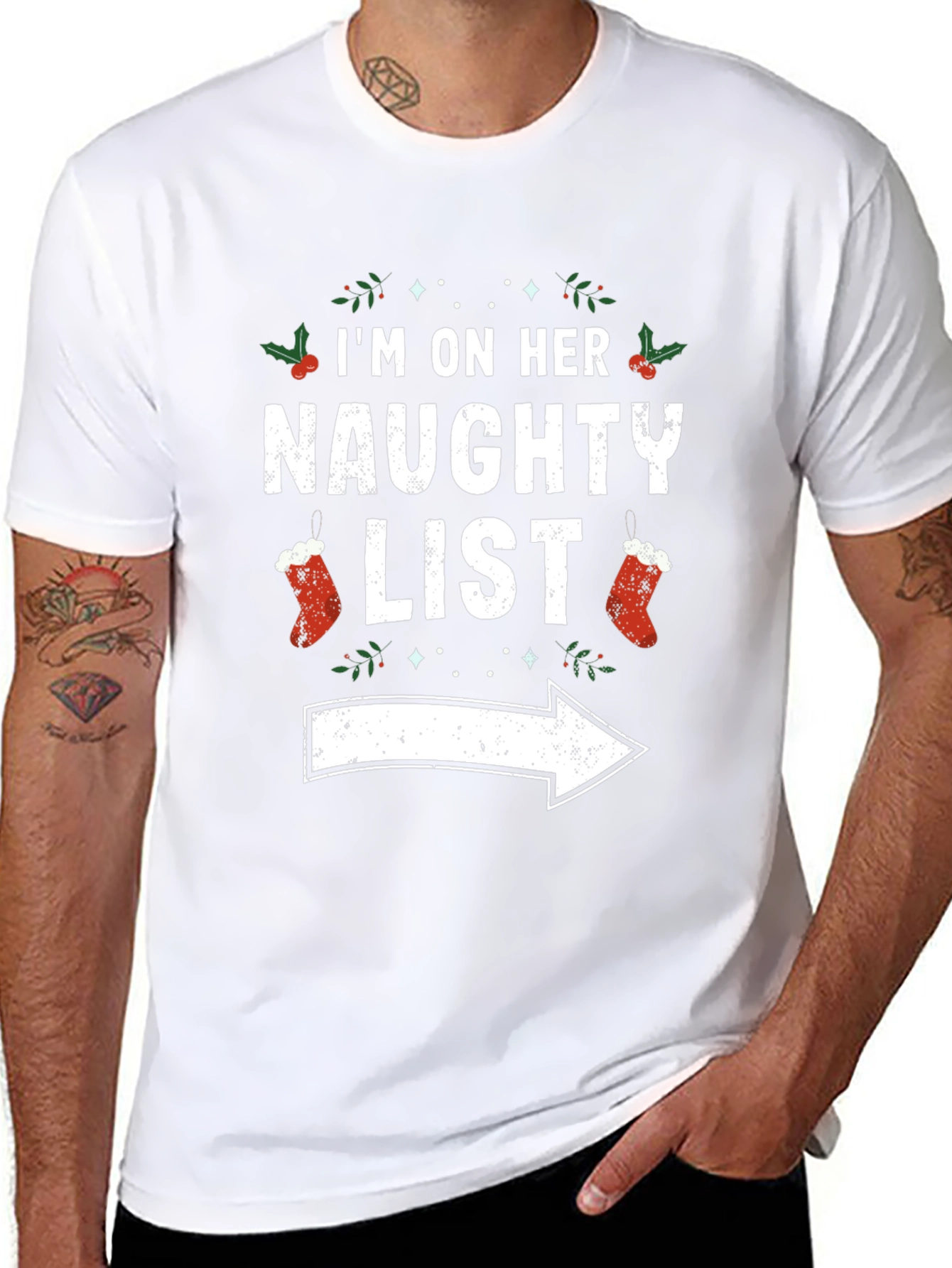 Naughty List Christmas Graphic Tee