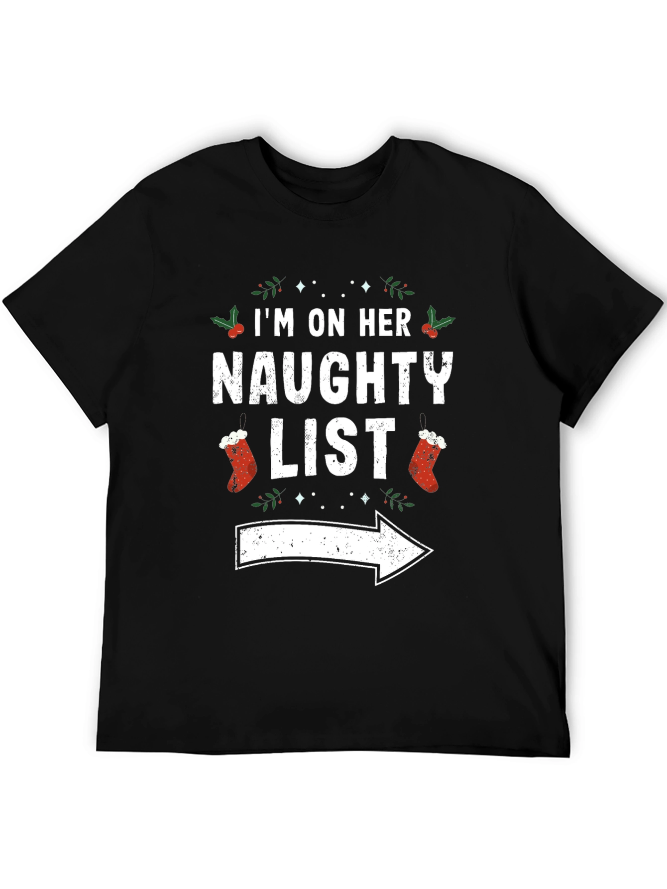 Naughty List Christmas Graphic Tee