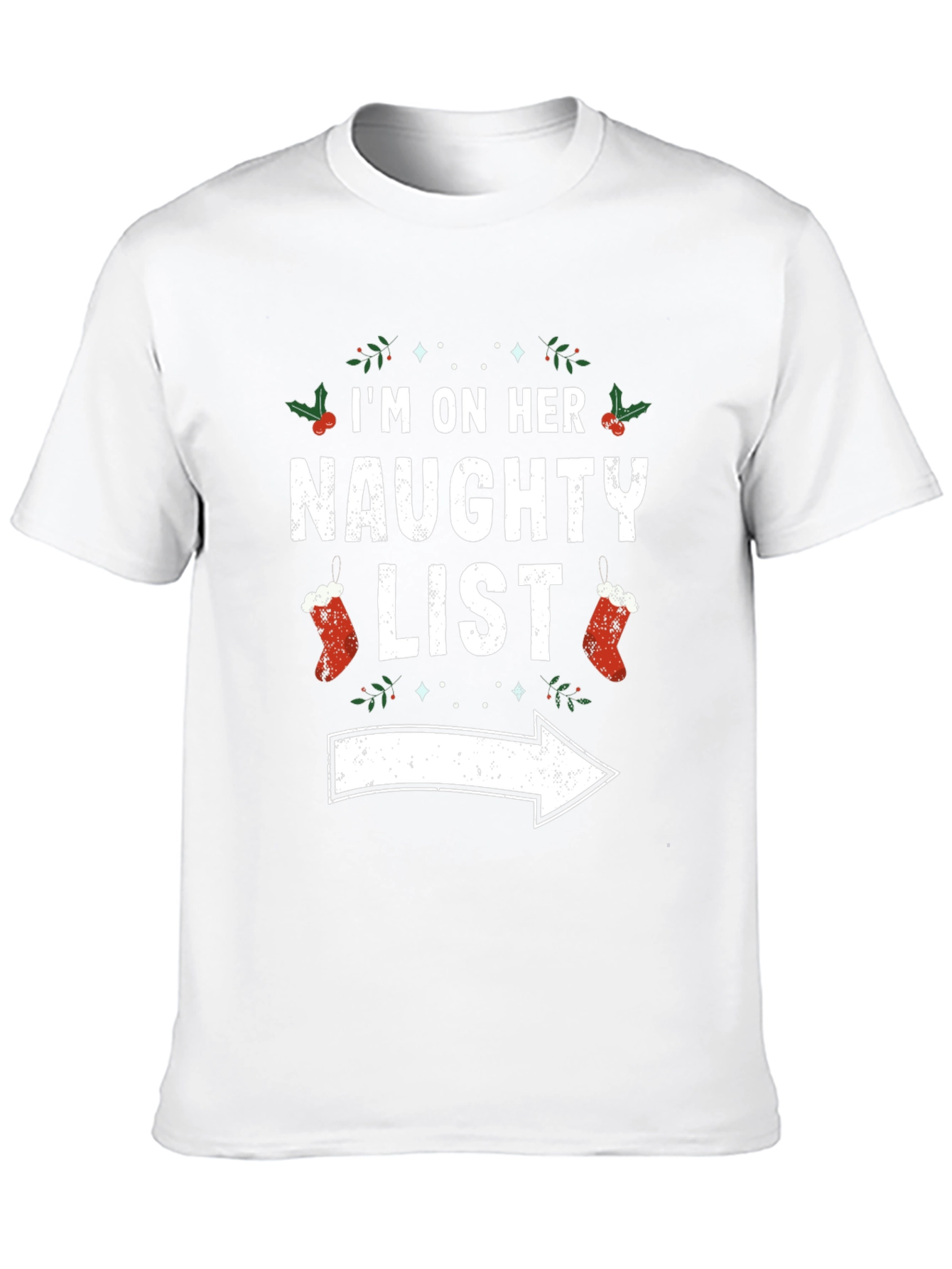 Naughty List Christmas Graphic Tee