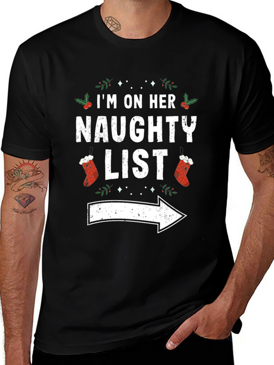 Naughty List Christmas Graphic Tee
