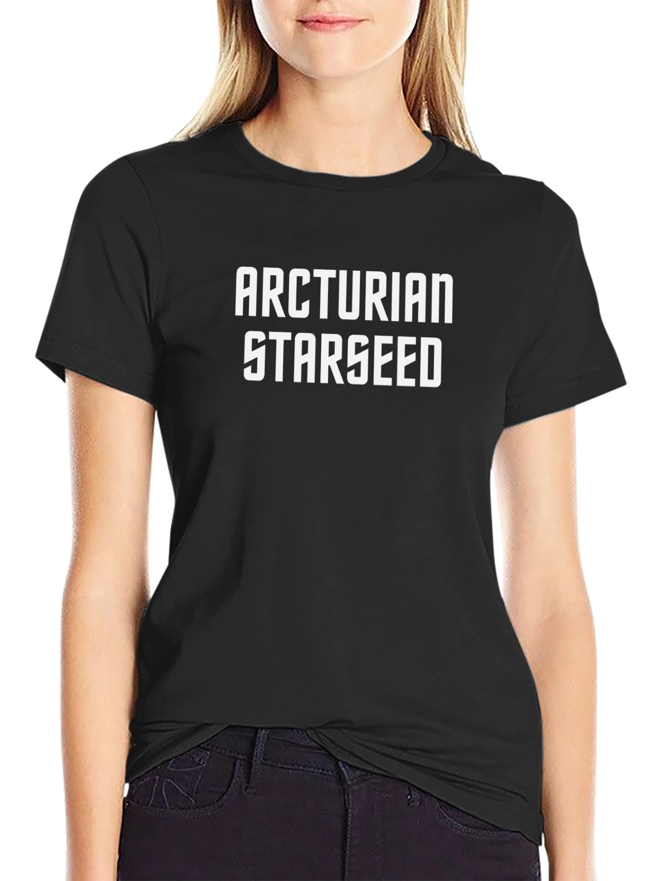Arcturian Starseed Graphic T-Shirt - Black Crew Neck Tee