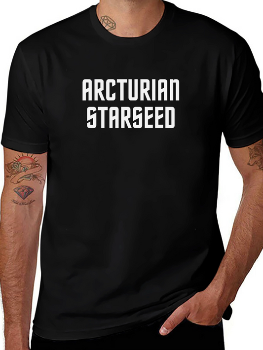 Arcturian Starseed Graphic T-Shirt - Black Crew Neck Tee