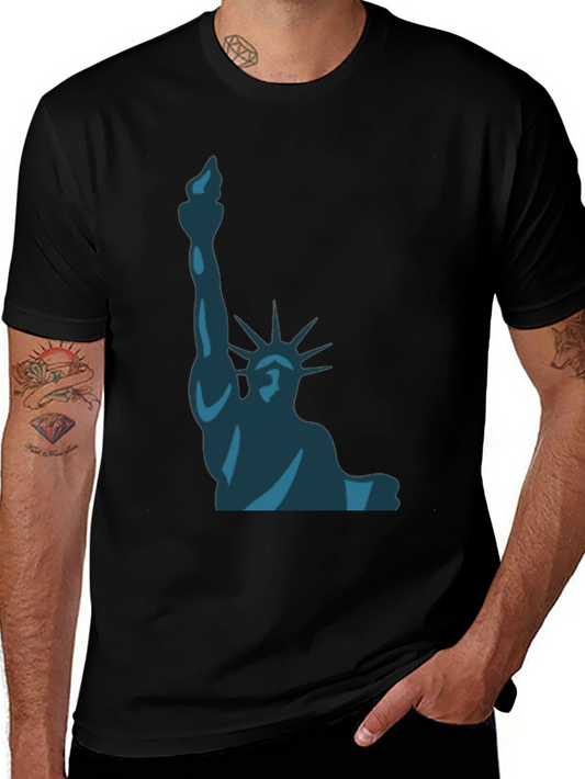Liberty Graphic Tee - Black Cotton T-Shirt