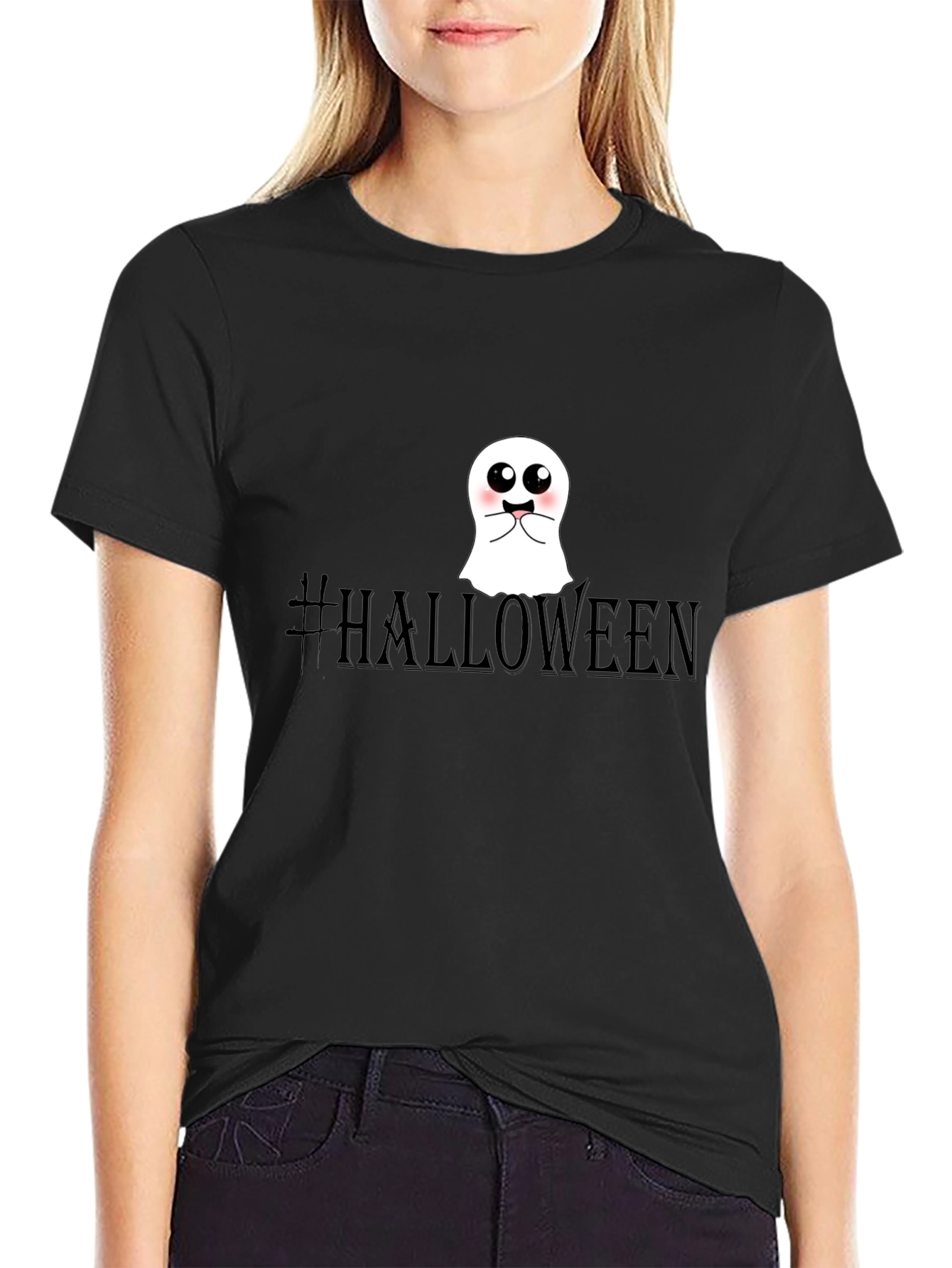 Halloween Ghost T-Shirt - Spooky & Cute
