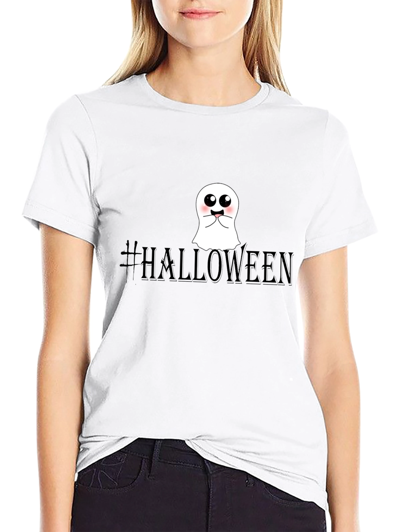 Halloween Ghost T-Shirt - Spooky & Cute