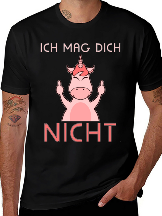 Ich Mag Dich Nicht Unicorn T-Shirt