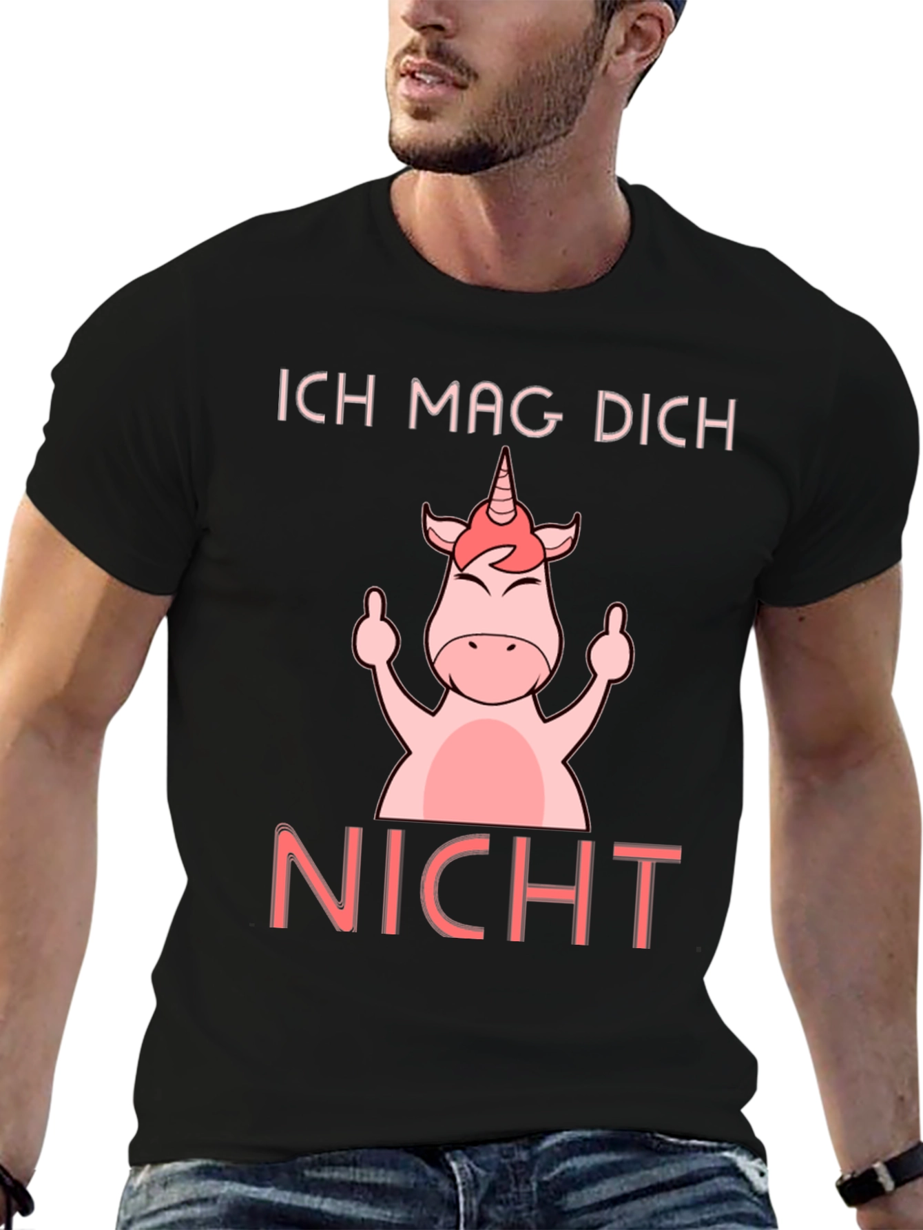 Ich Mag Dich Nicht Unicorn T-Shirt