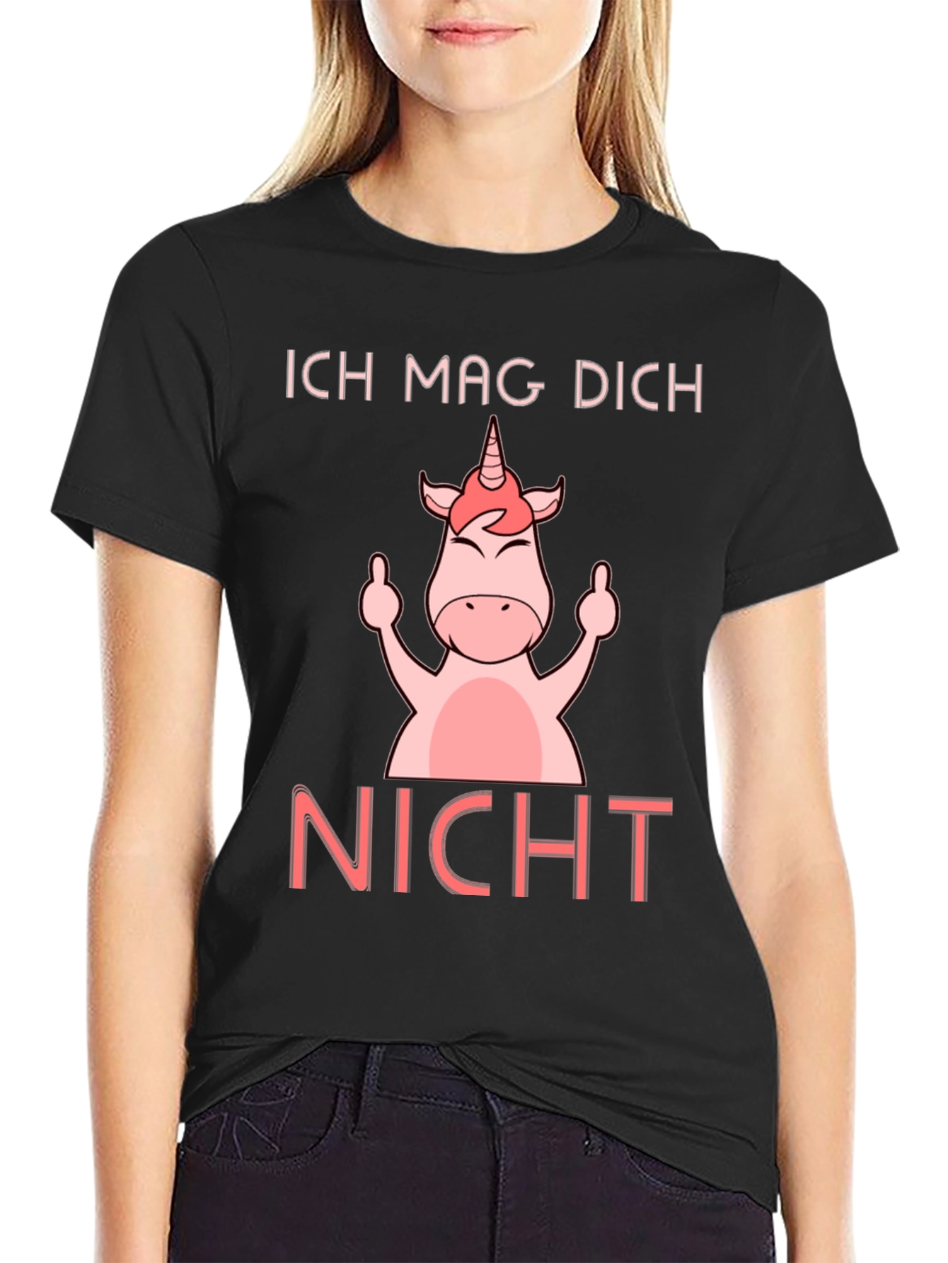 Ich Mag Dich Nicht Unicorn T-Shirt