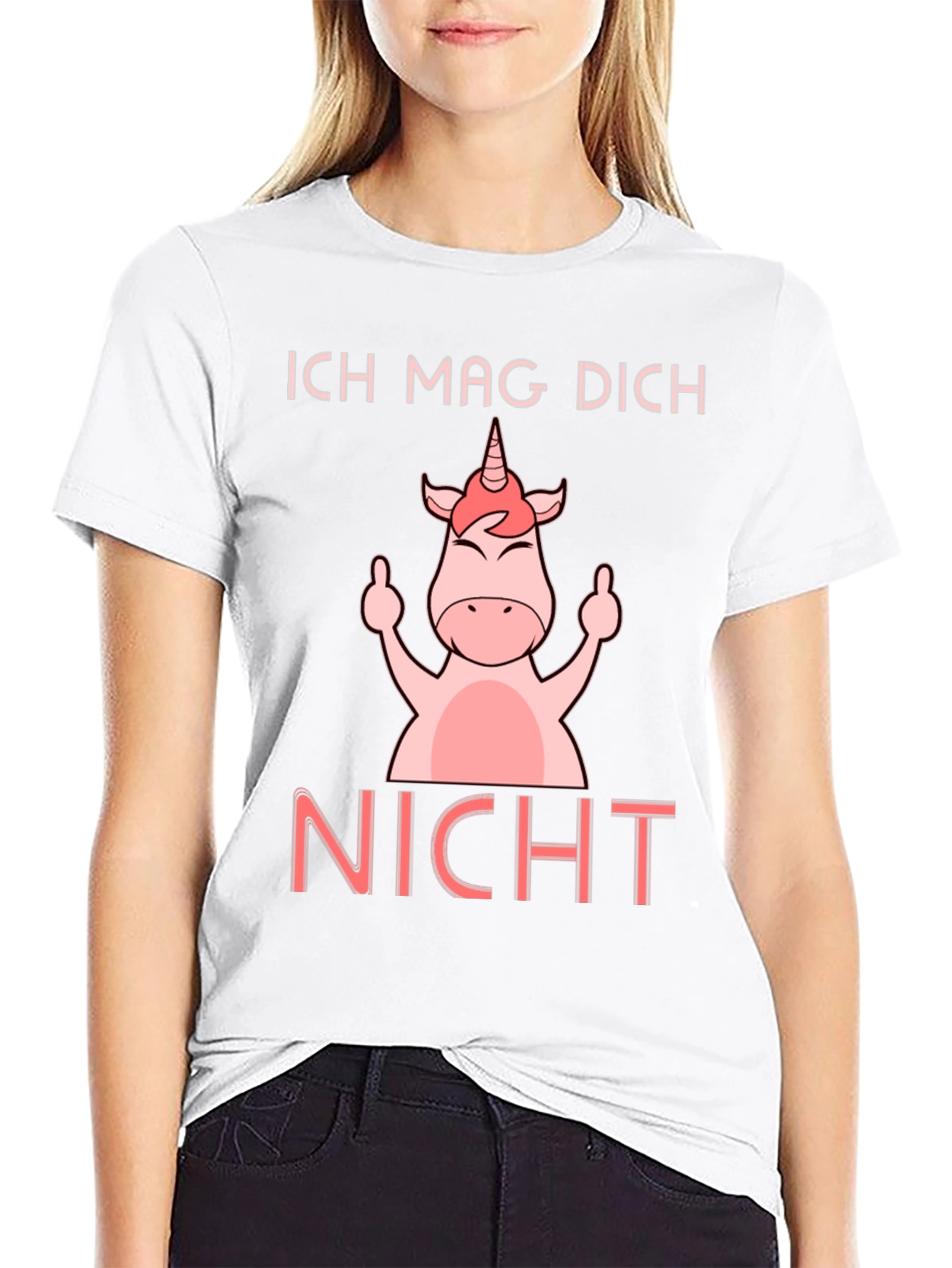 Ich Mag Dich Nicht Unicorn T-Shirt