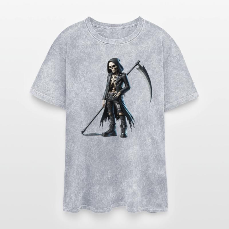 Dark Skeleton Warrior with Scythe and Hooded Jacke
