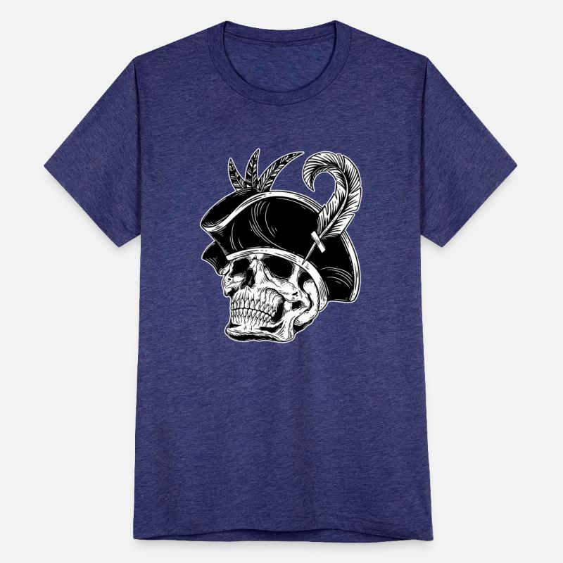 Dark Skull Head Pirates Hat with Fur