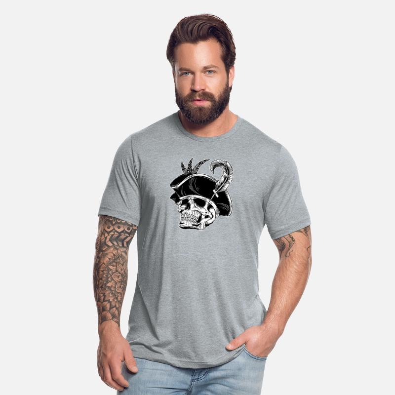 Dark Skull Head Pirates Hat with Fur