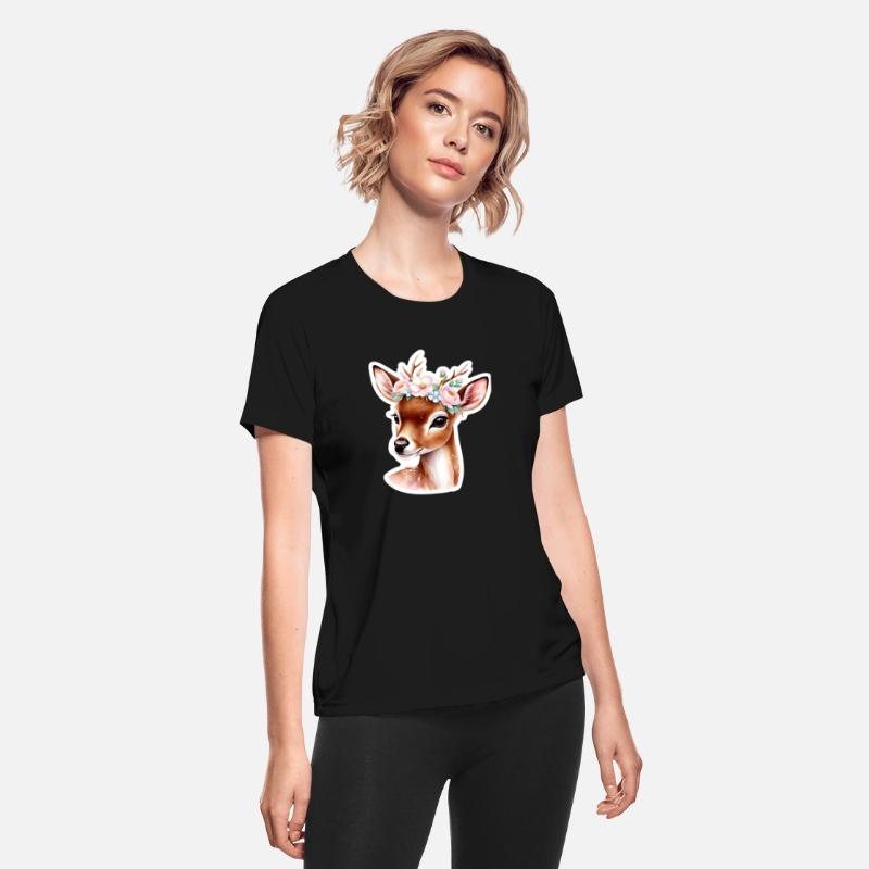 deer with flower