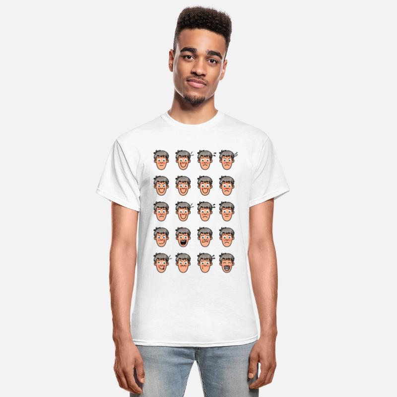 Different expressions on a little boy's face