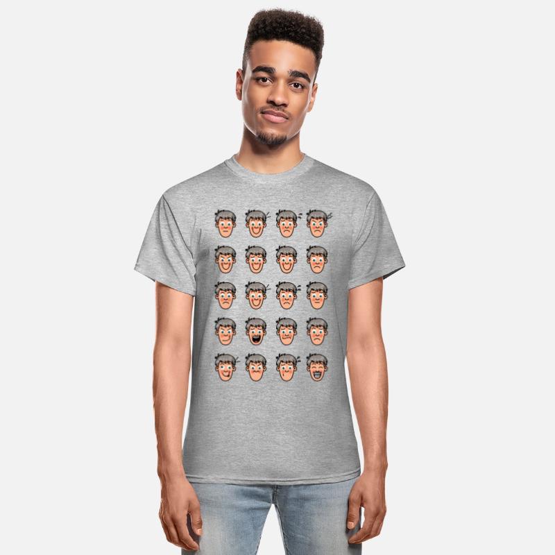 Different expressions on a little boy's face
