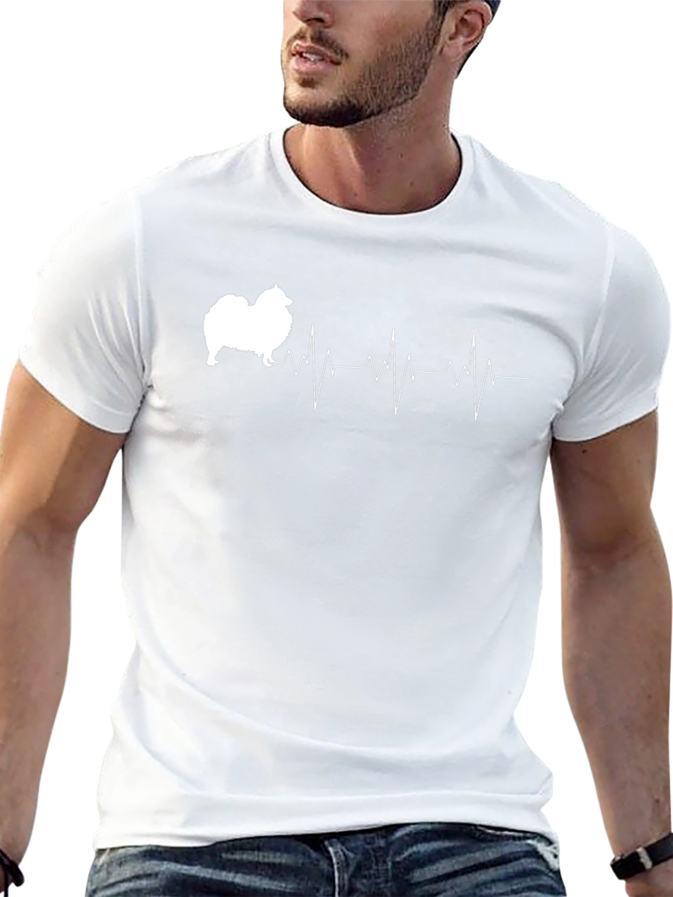 Pomeranian Heartbeat T-Shirt Dog Lover Tee