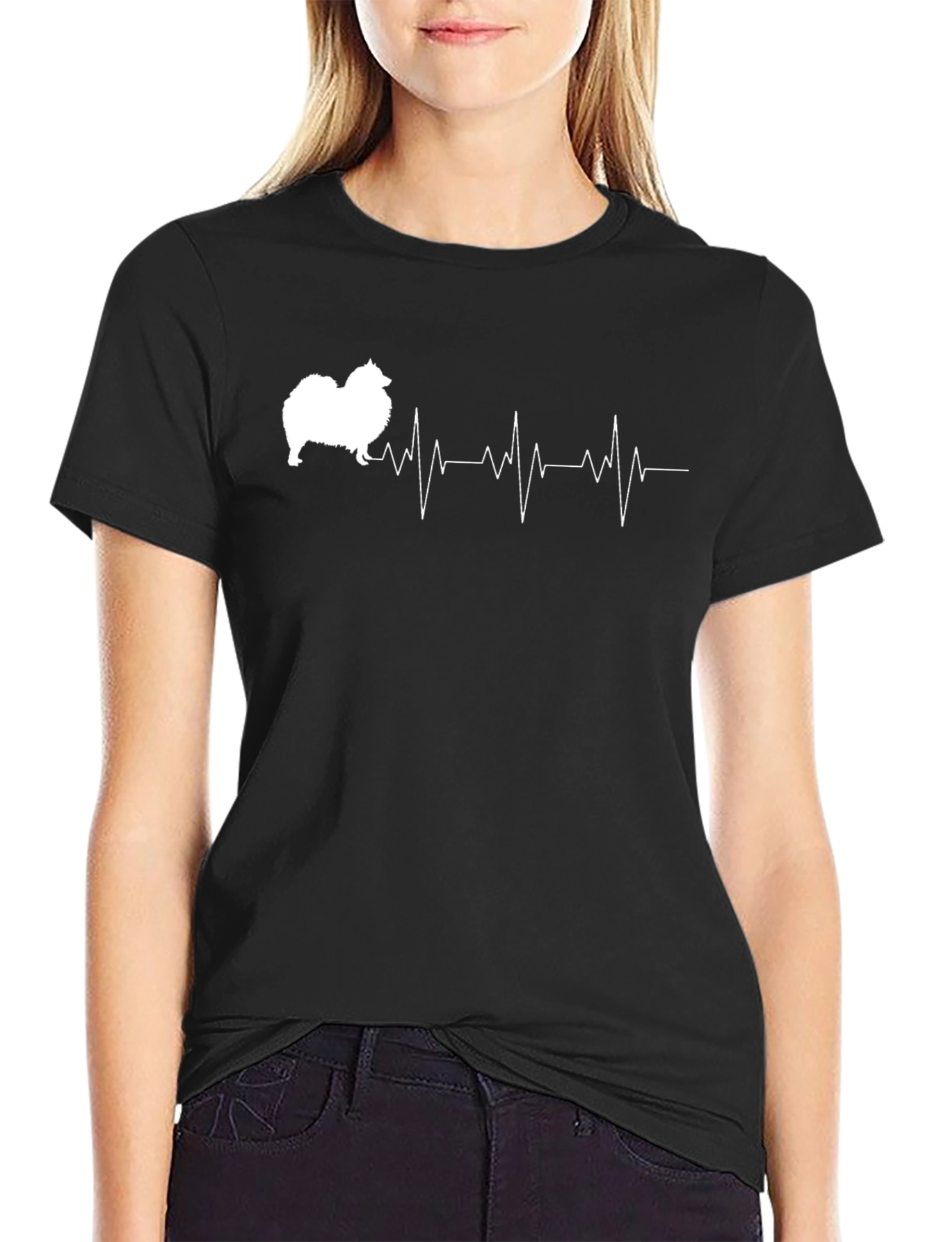 Pomeranian Heartbeat T-Shirt Dog Lover Tee