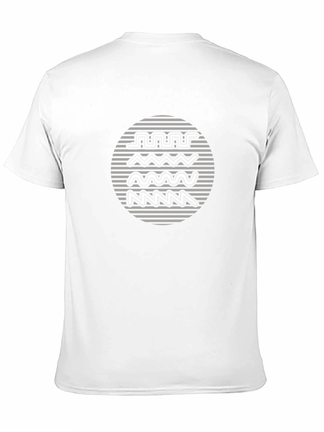 Abstract Wave Graphic Tee - Modern Casual Shirt