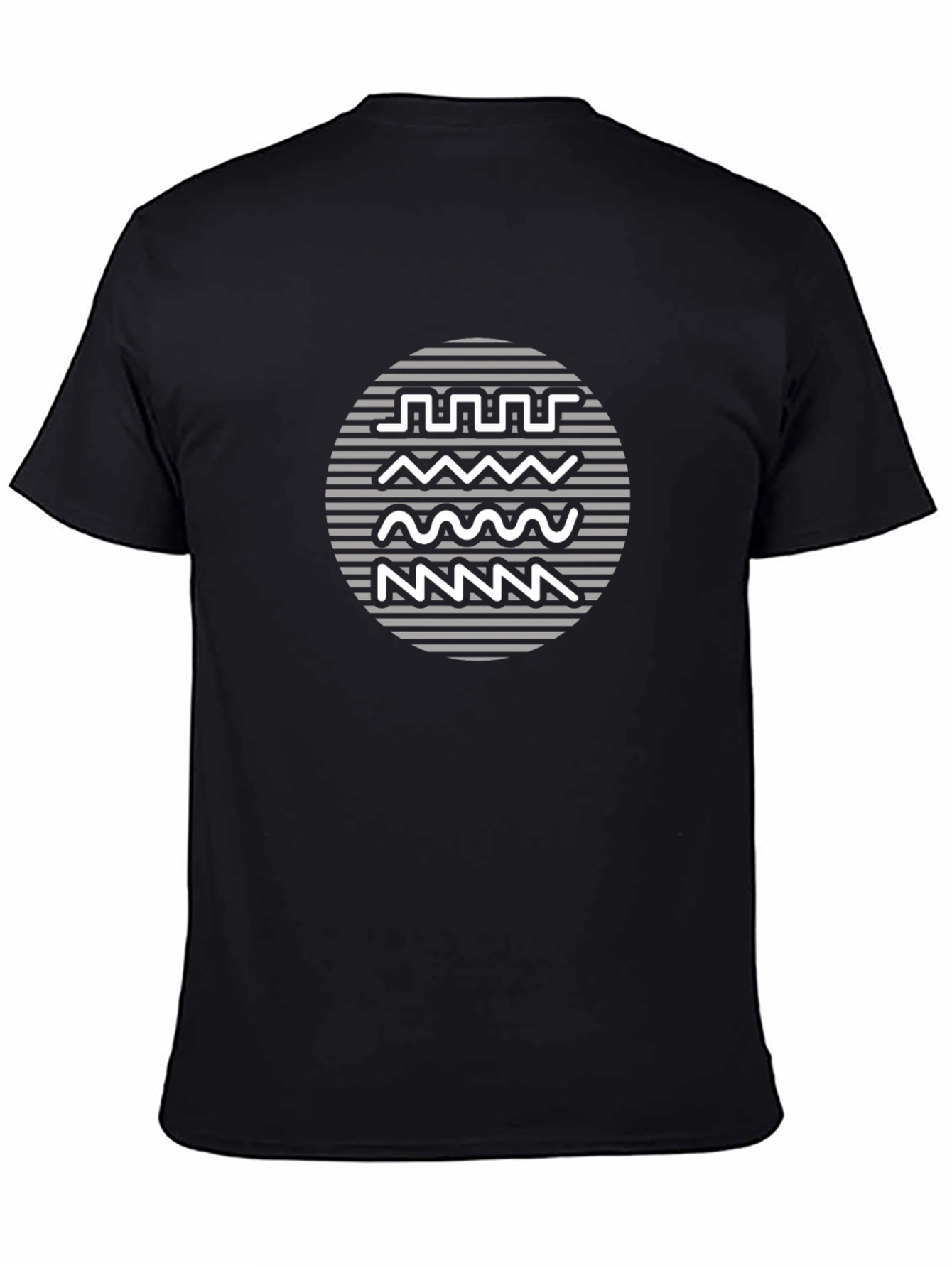Abstract Wave Graphic Tee - Modern Casual Shirt