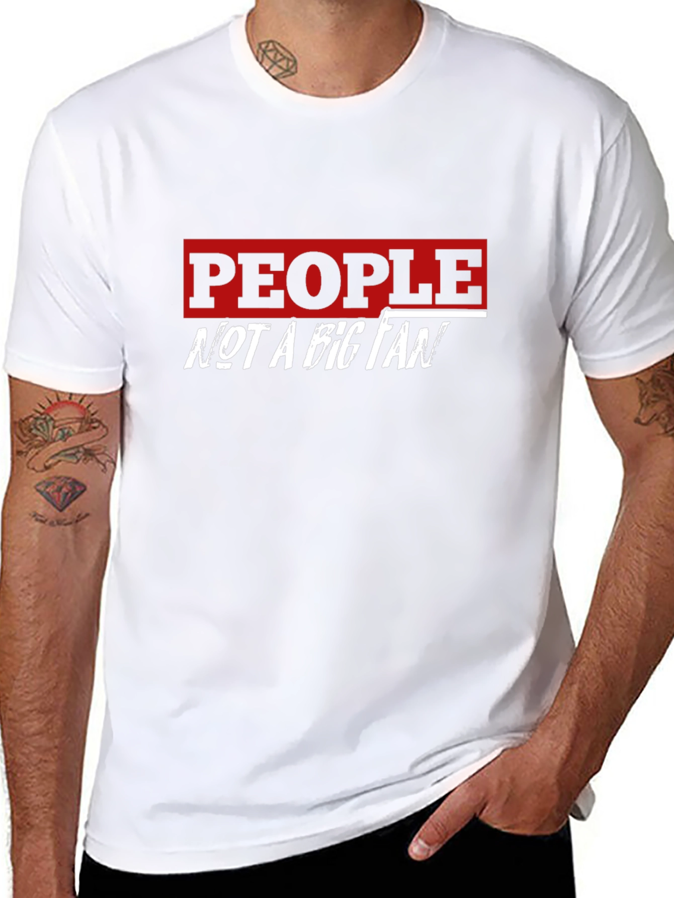 People Not A Big Fan Graphic Tee - Black
