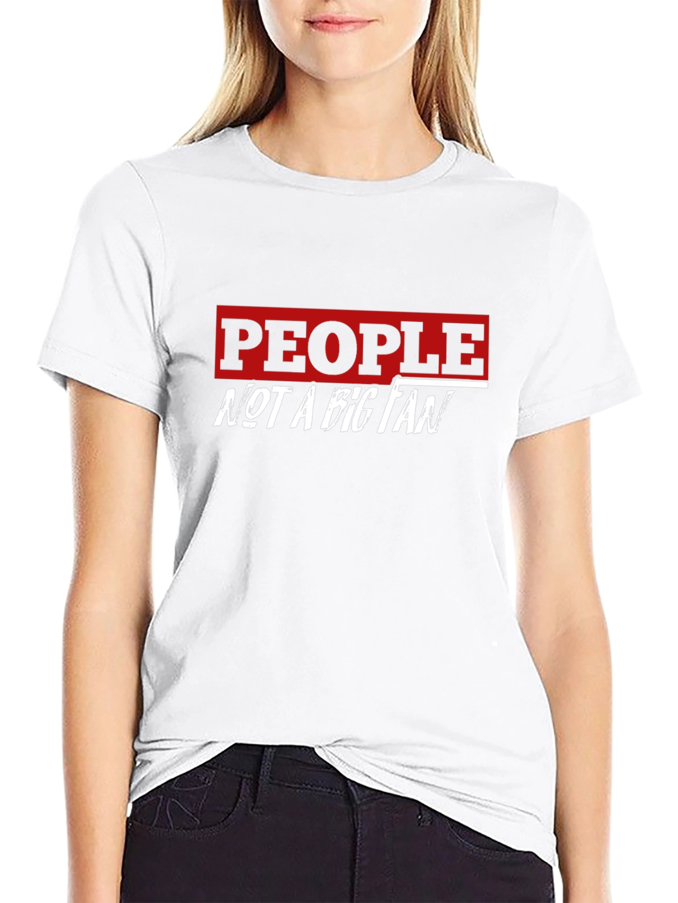 People Not A Big Fan Graphic Tee - Black
