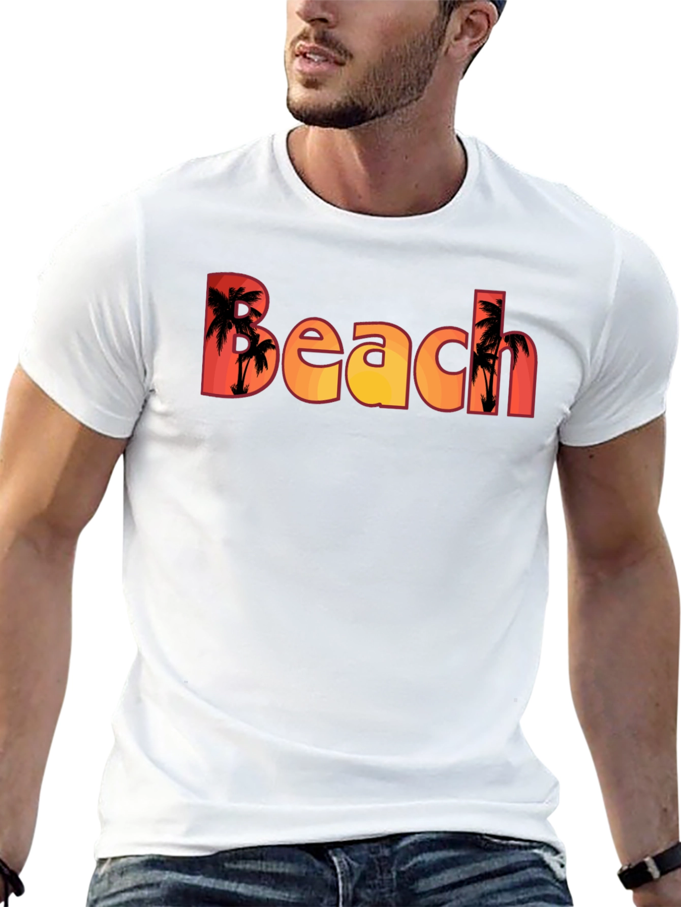 Beach Palm Tree Graphic T-Shirt - Island Vibes