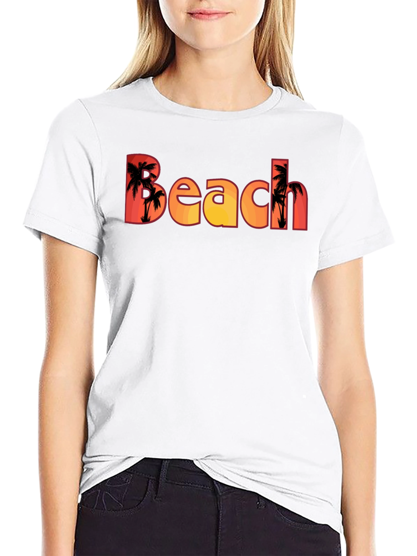 Beach Palm Tree Graphic T-Shirt - Island Vibes
