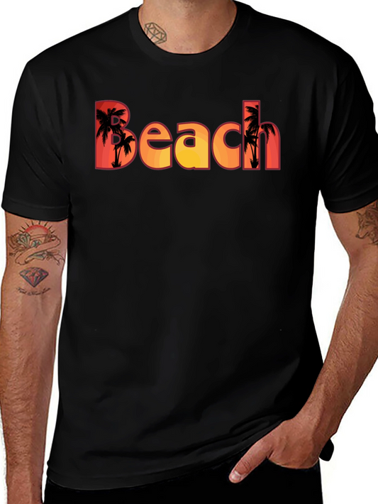 Beach Palm Tree Graphic T-Shirt - Island Vibes