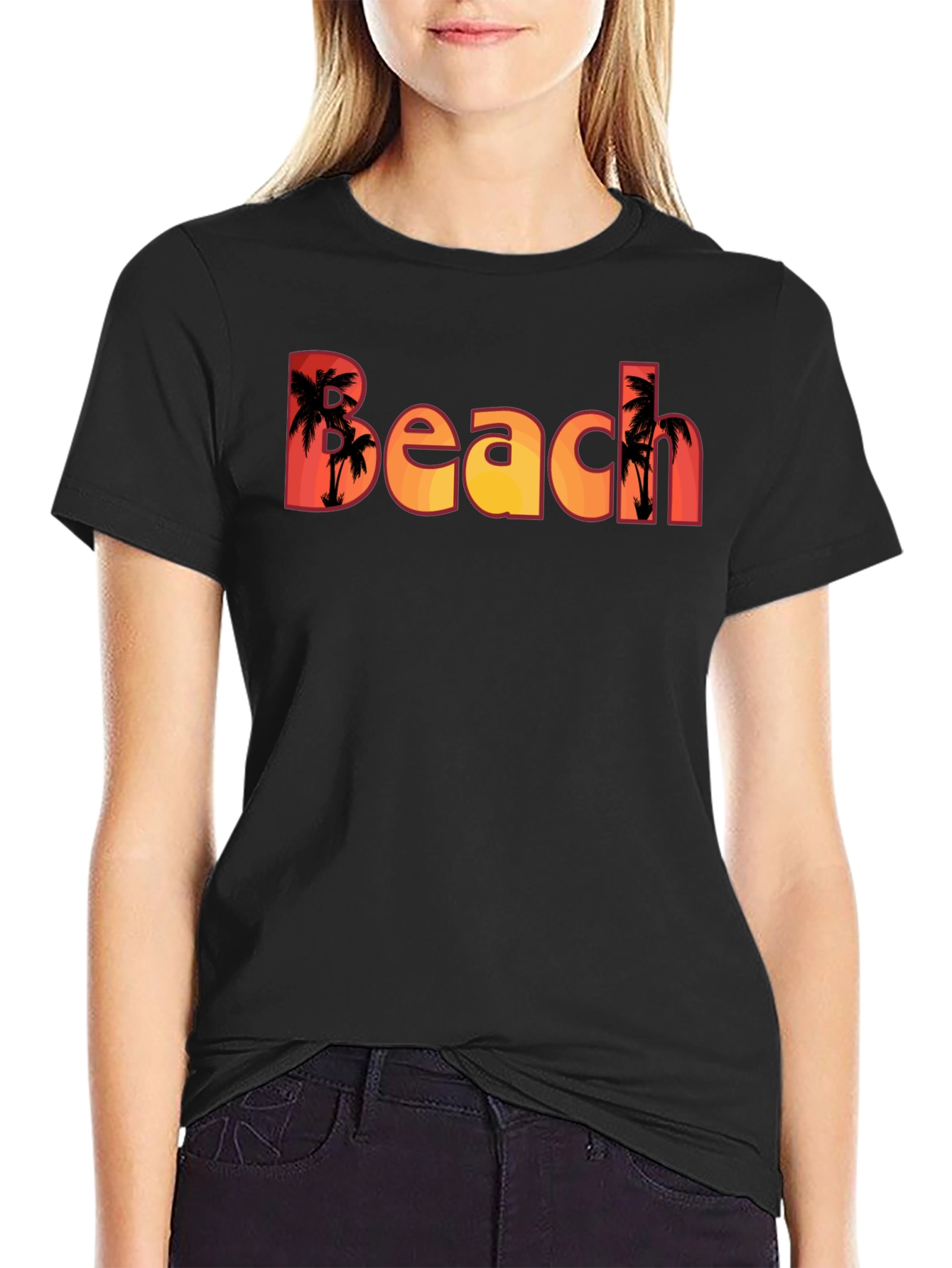Beach Palm Tree Graphic T-Shirt - Island Vibes
