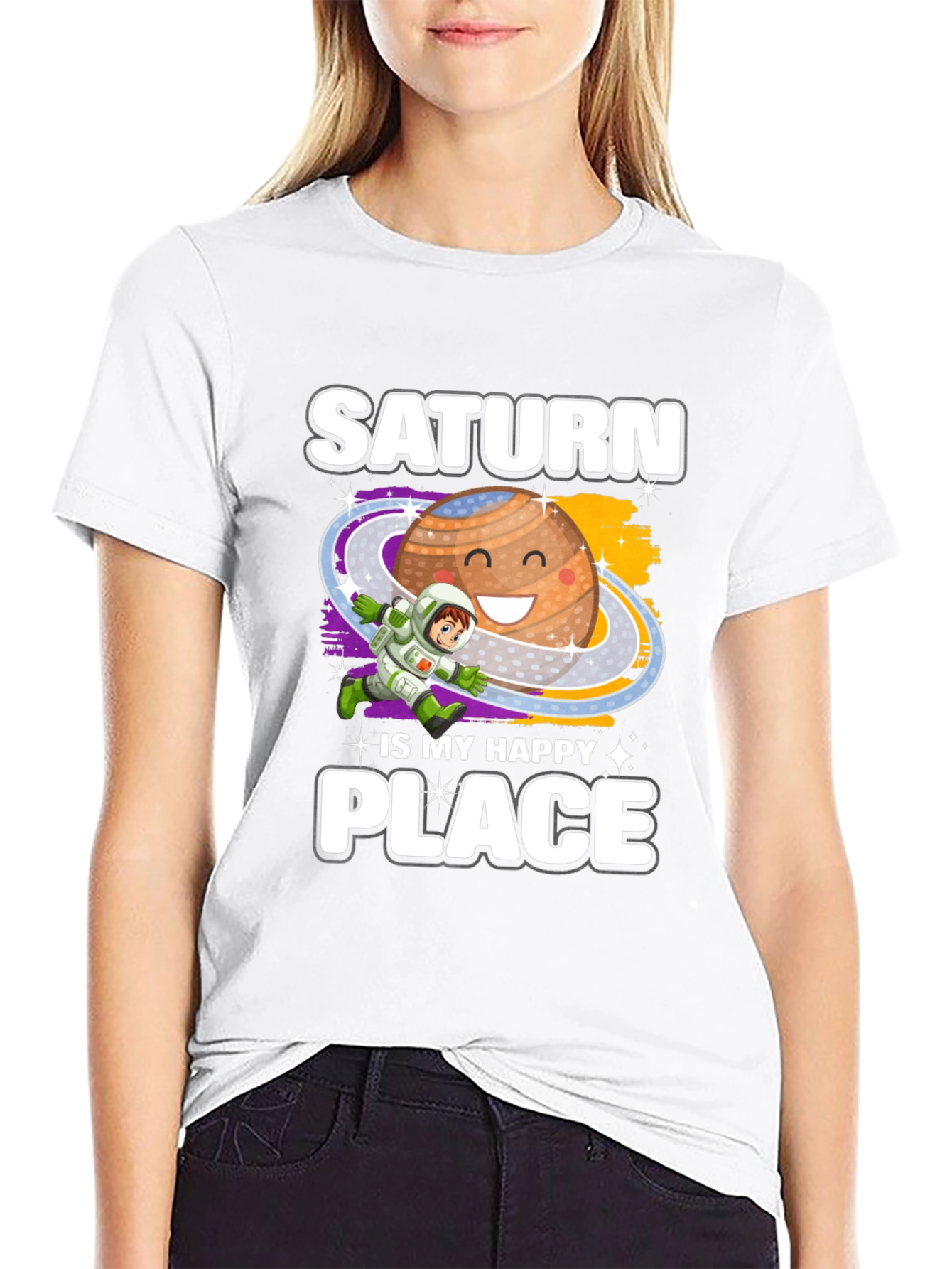Saturn Is My Happy Place Graphic T-Shirt