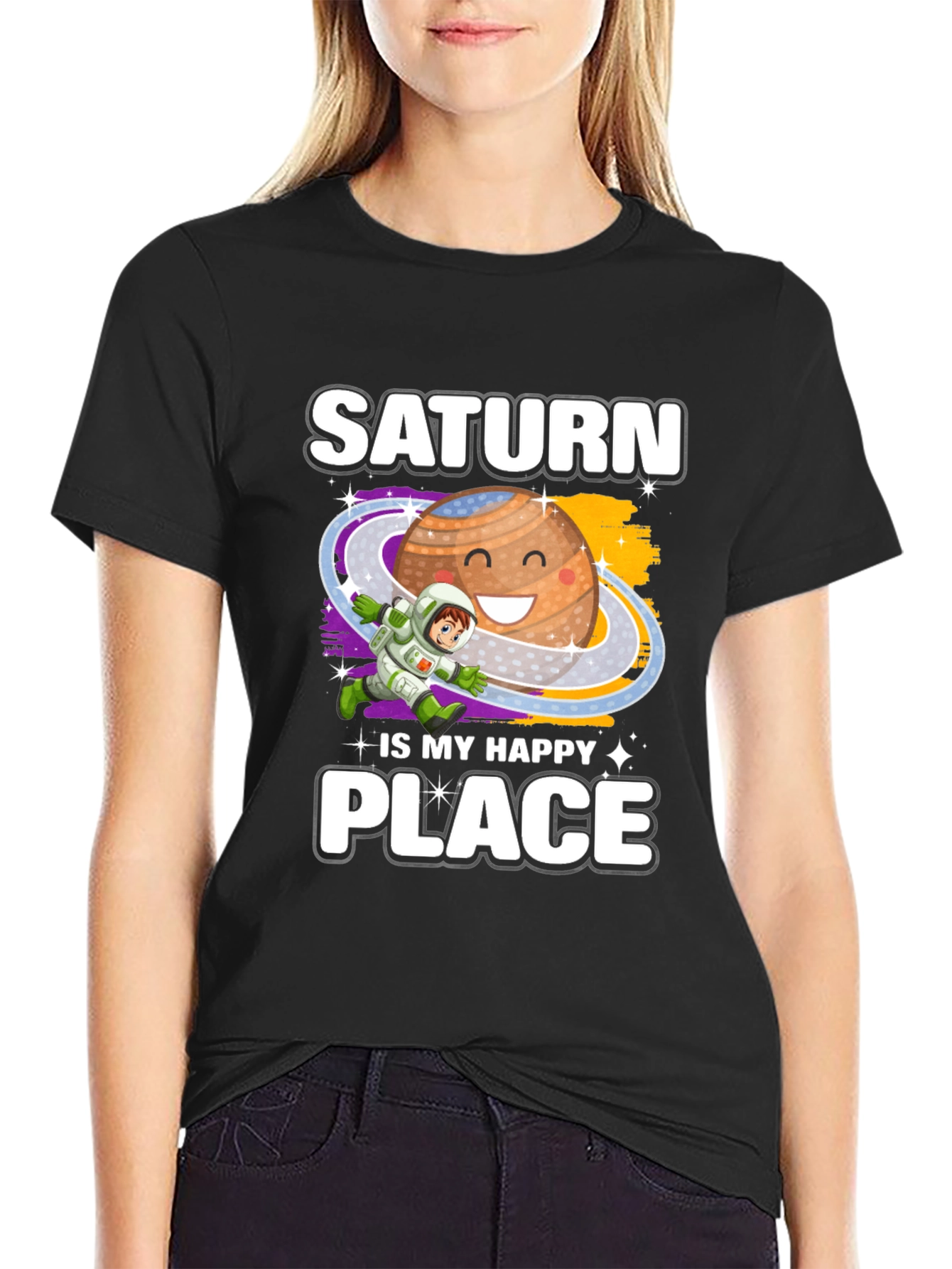 Saturn Is My Happy Place Graphic T-Shirt
